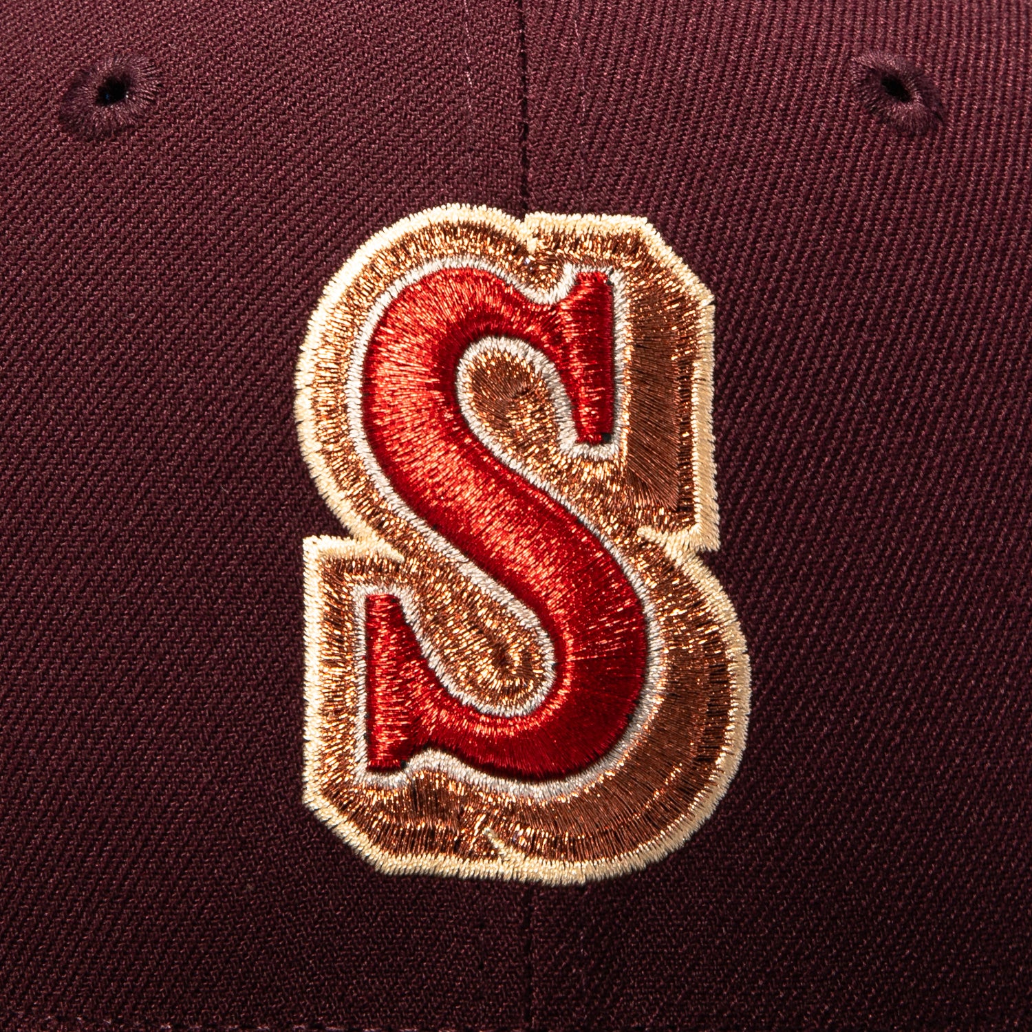 New Era 59Fifty Rotten Apple Seattle Mariners 2001 All Star Game Patch 1987 Hat - Maroon, Black - Image 4