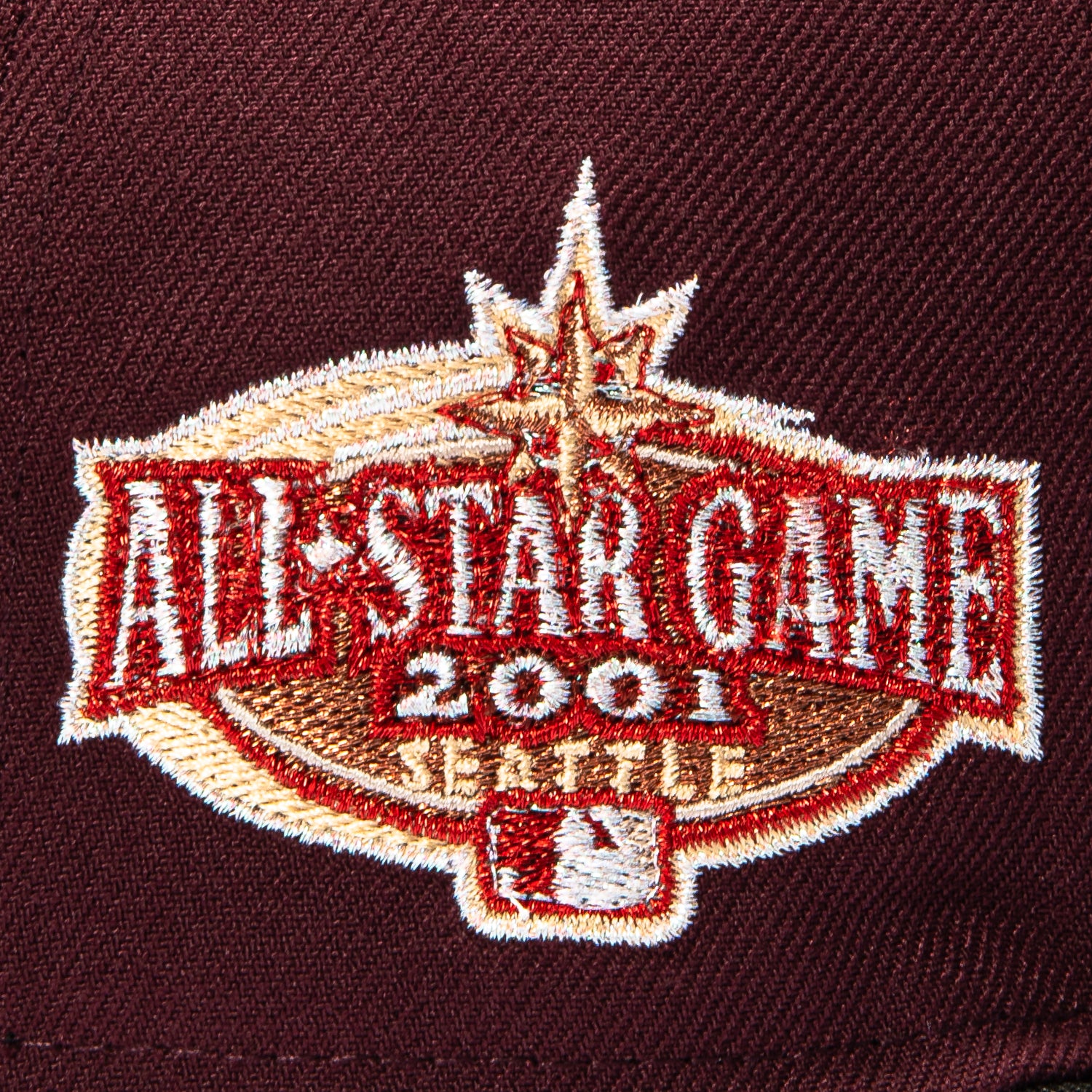 New Era 59Fifty Rotten Apple Seattle Mariners 2001 All Star Game Patch 1987 Hat - Maroon, Black - Image 5