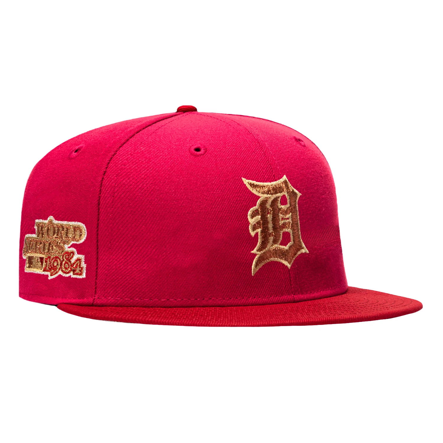 New Era 59Fifty Rotten Apple Detroit Tigers 1984 World Series Patch Hat - Magenta, Brick