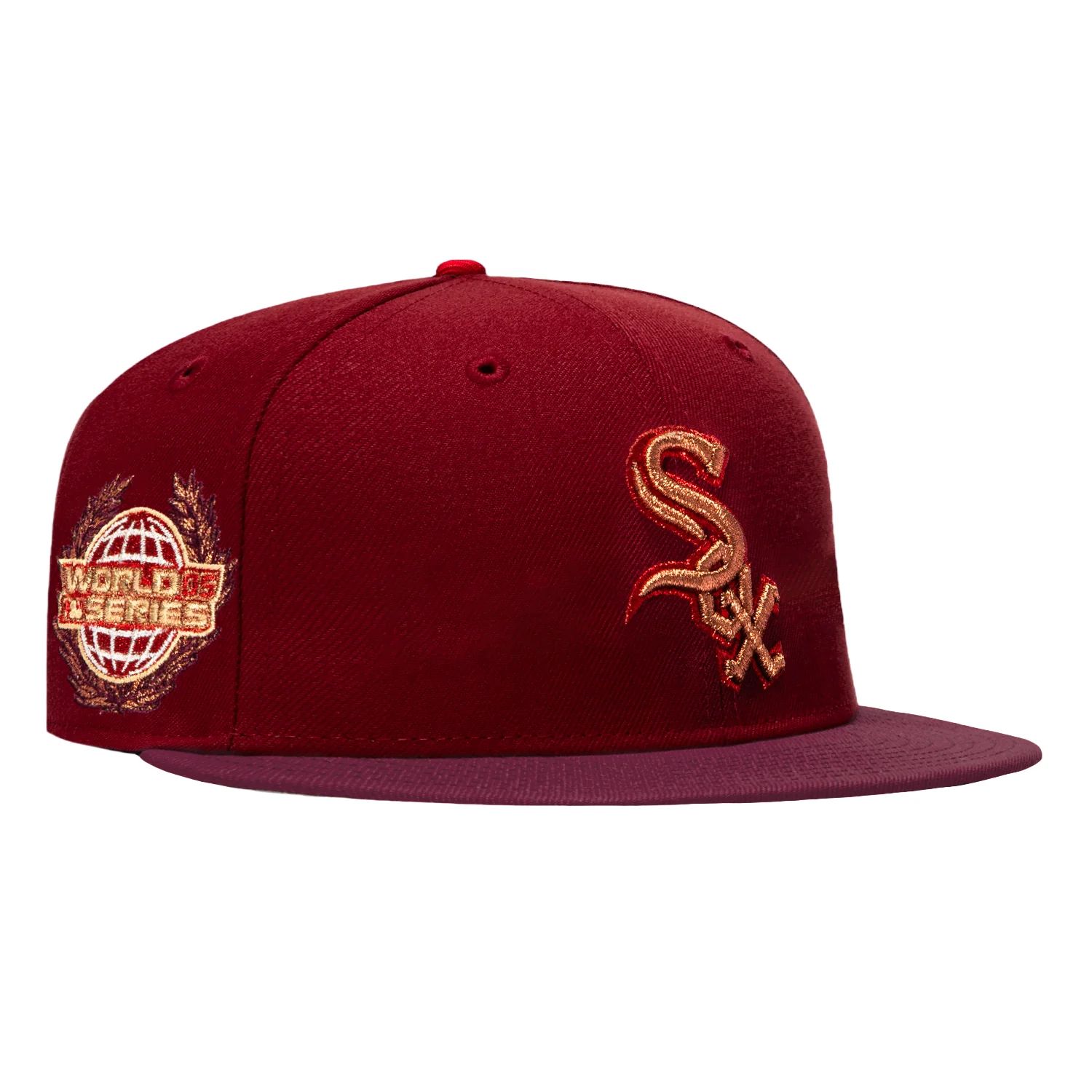 New Era 59Fifty Rotten Apple Chicago White Sox 2005 World Series Patch Hat - Cardinal, Maroon