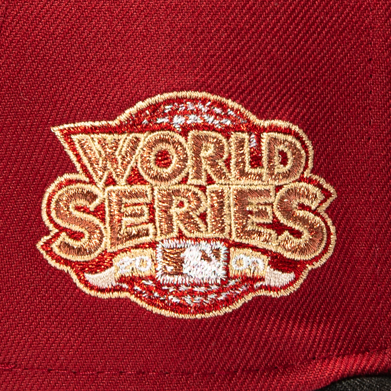 New Era 59Fifty Rotten Apple New York Yankees 2009 World Series Patch Hat - Brick, Black - Image 5