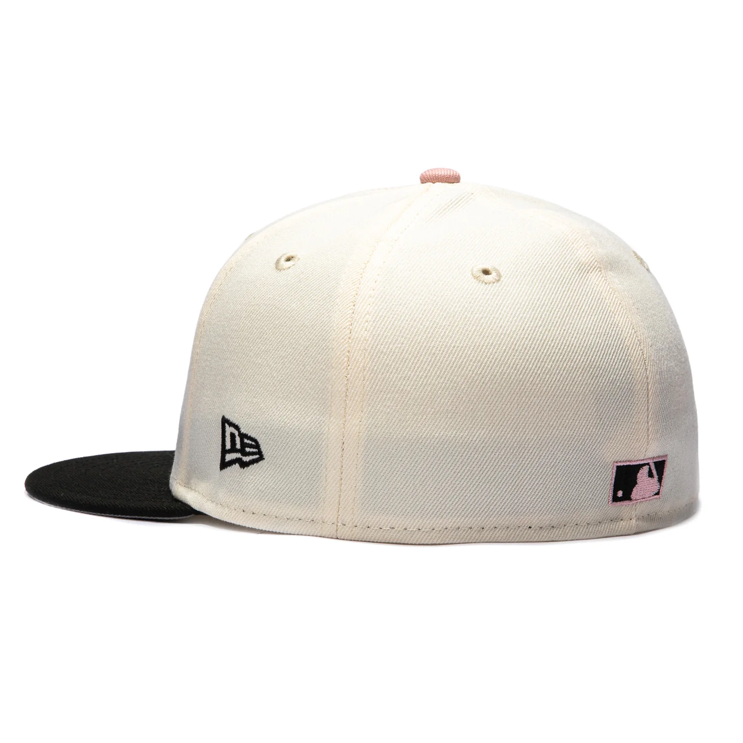 New Era 59Fifty Pink Rouge Los Angeles Angels 50th Anniversary Patch Hat - White, Black, Pink - Image 3