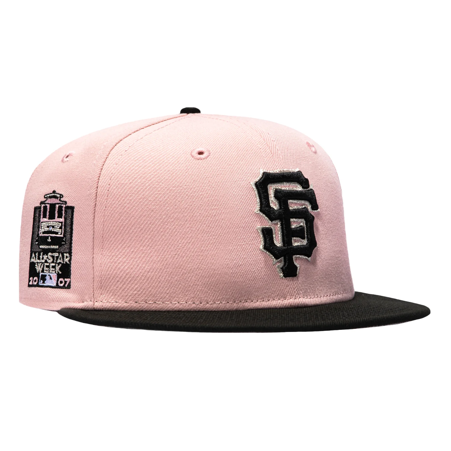New Era 59Fifty Pink Rouge San Francisco Giants 2007 All Star Week Patch Hat - Pink, Black