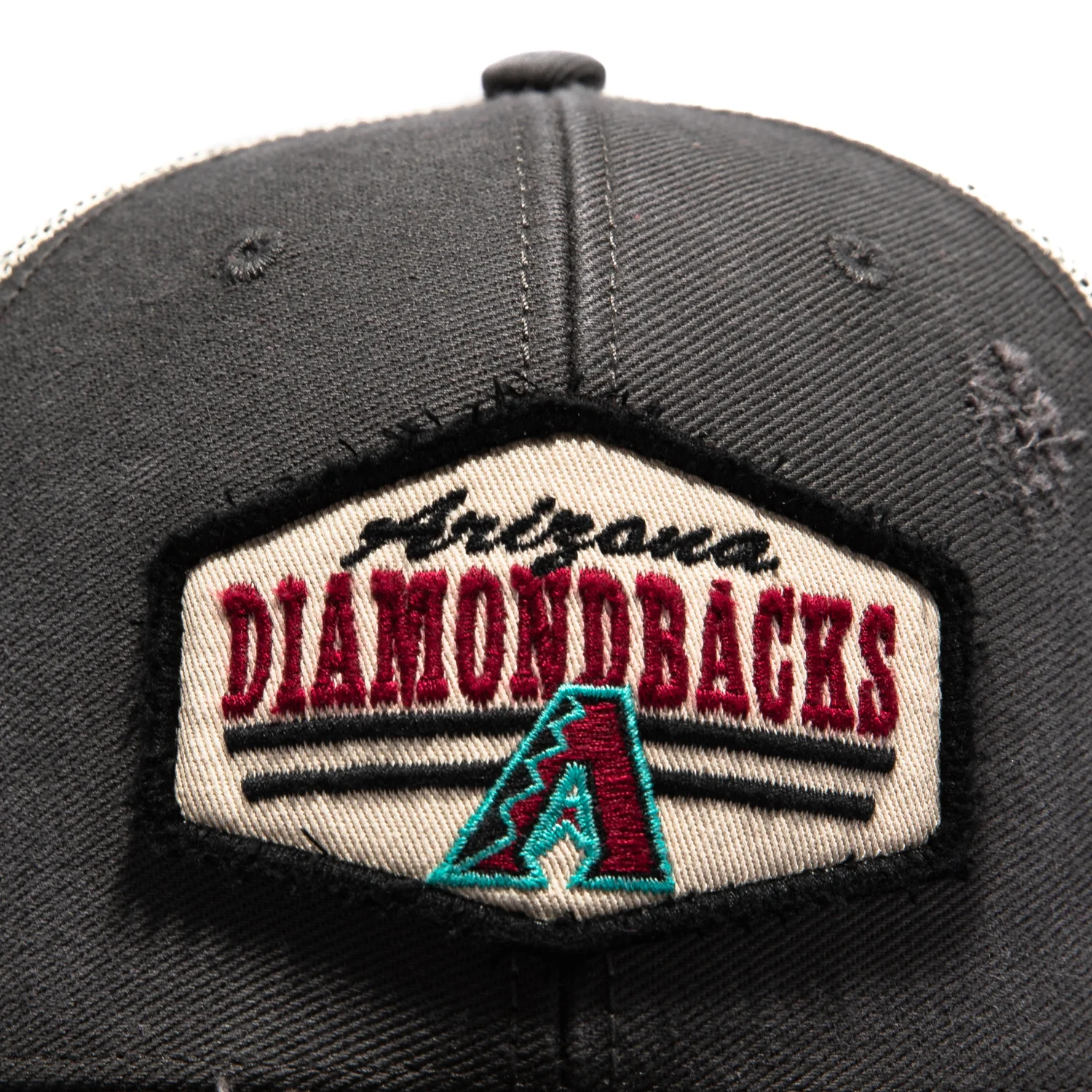 47 Brand Arizona Diamondbacks Salvage Trucker Snapback Hat - Black, White - Image 3