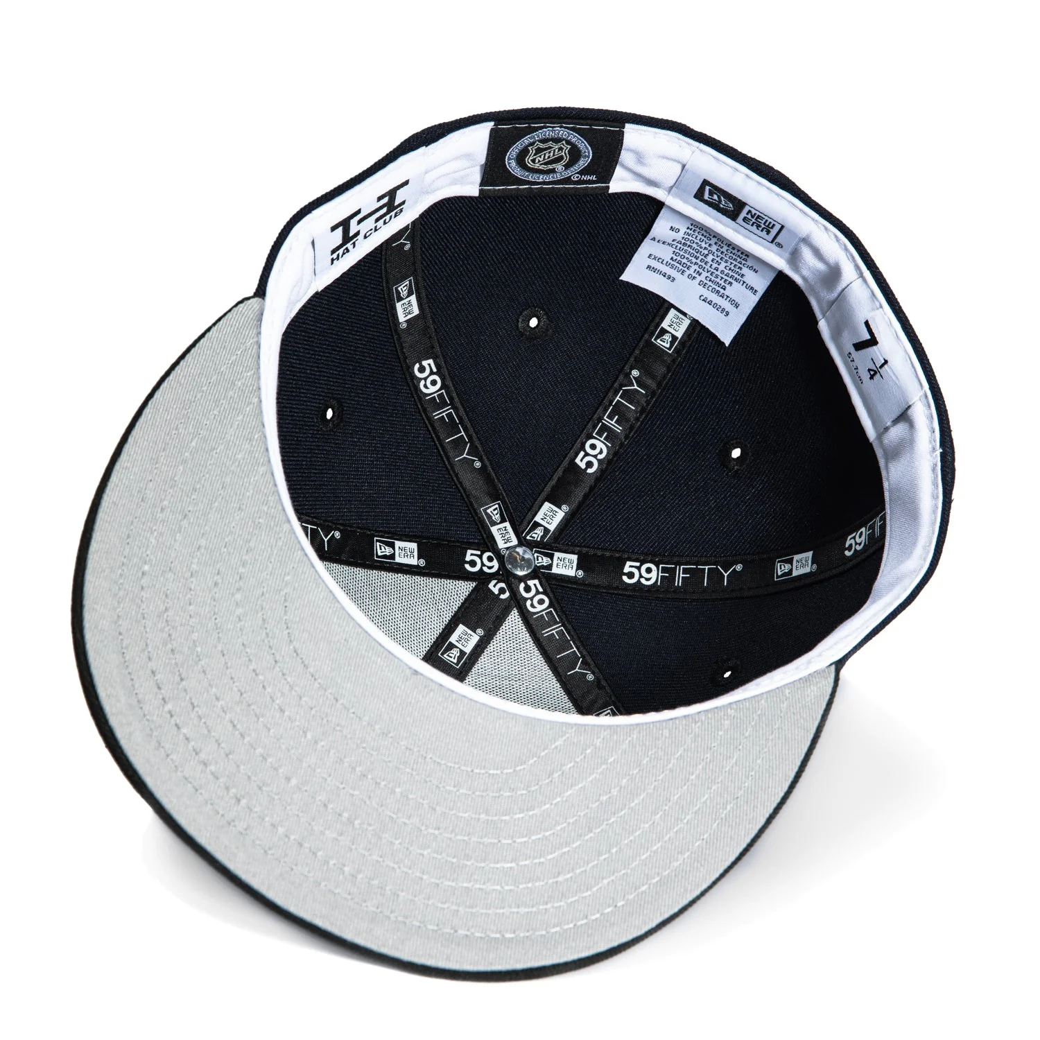 New Era 59Fifty San Jose Sharks Script Hat - Navy, Black - Image 2