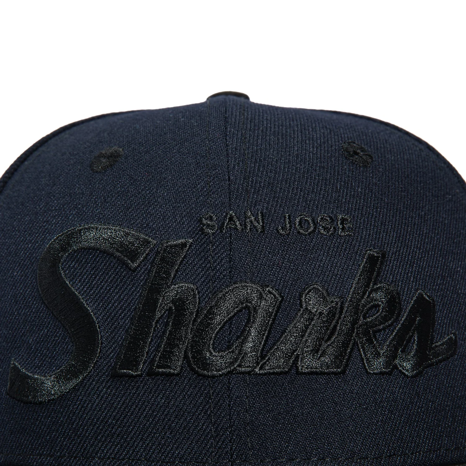 New Era 59Fifty San Jose Sharks Script Hat - Navy, Black - Image 4