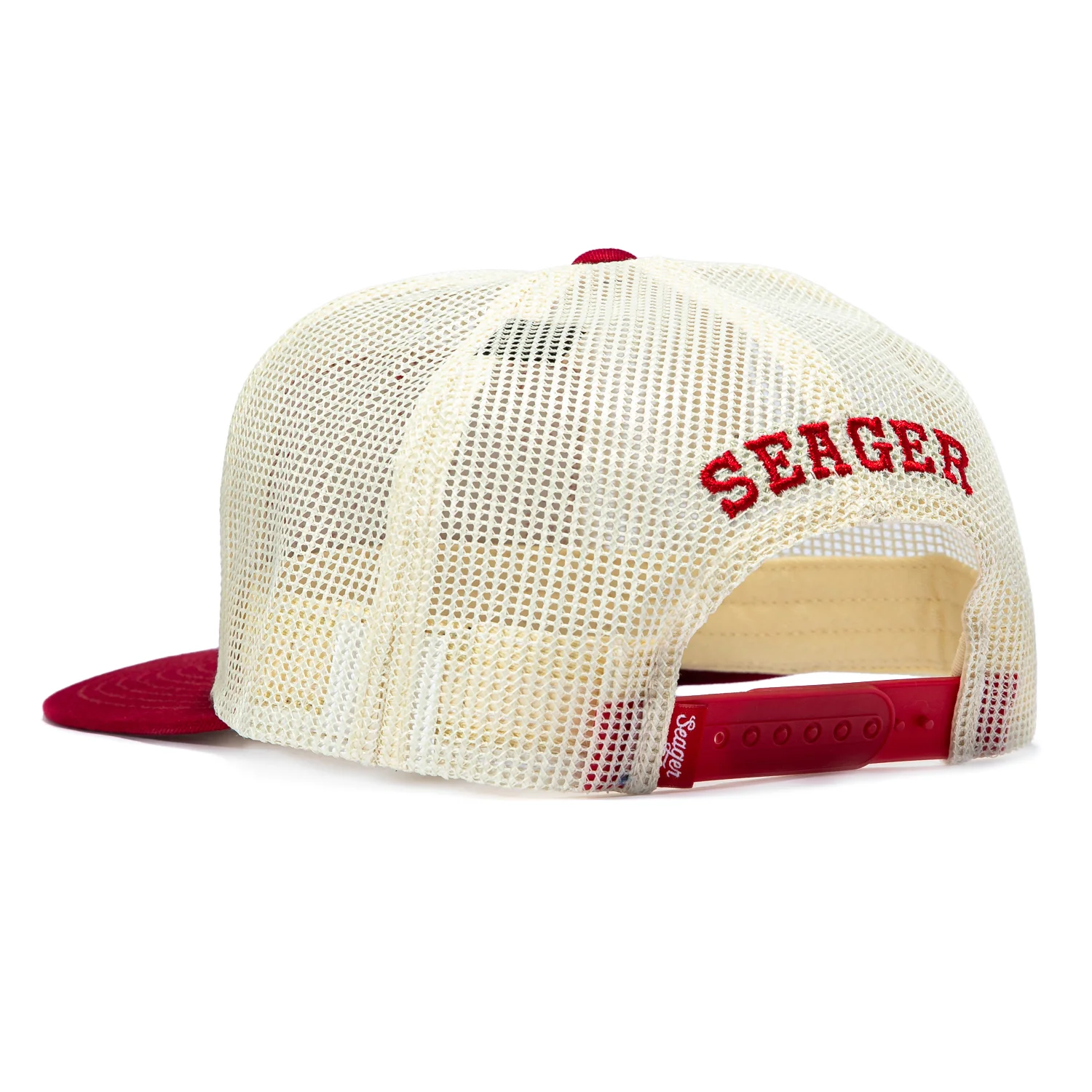 Seager Keep It Country Snapback Trucker Mesh Hat - White, Red - Image 2