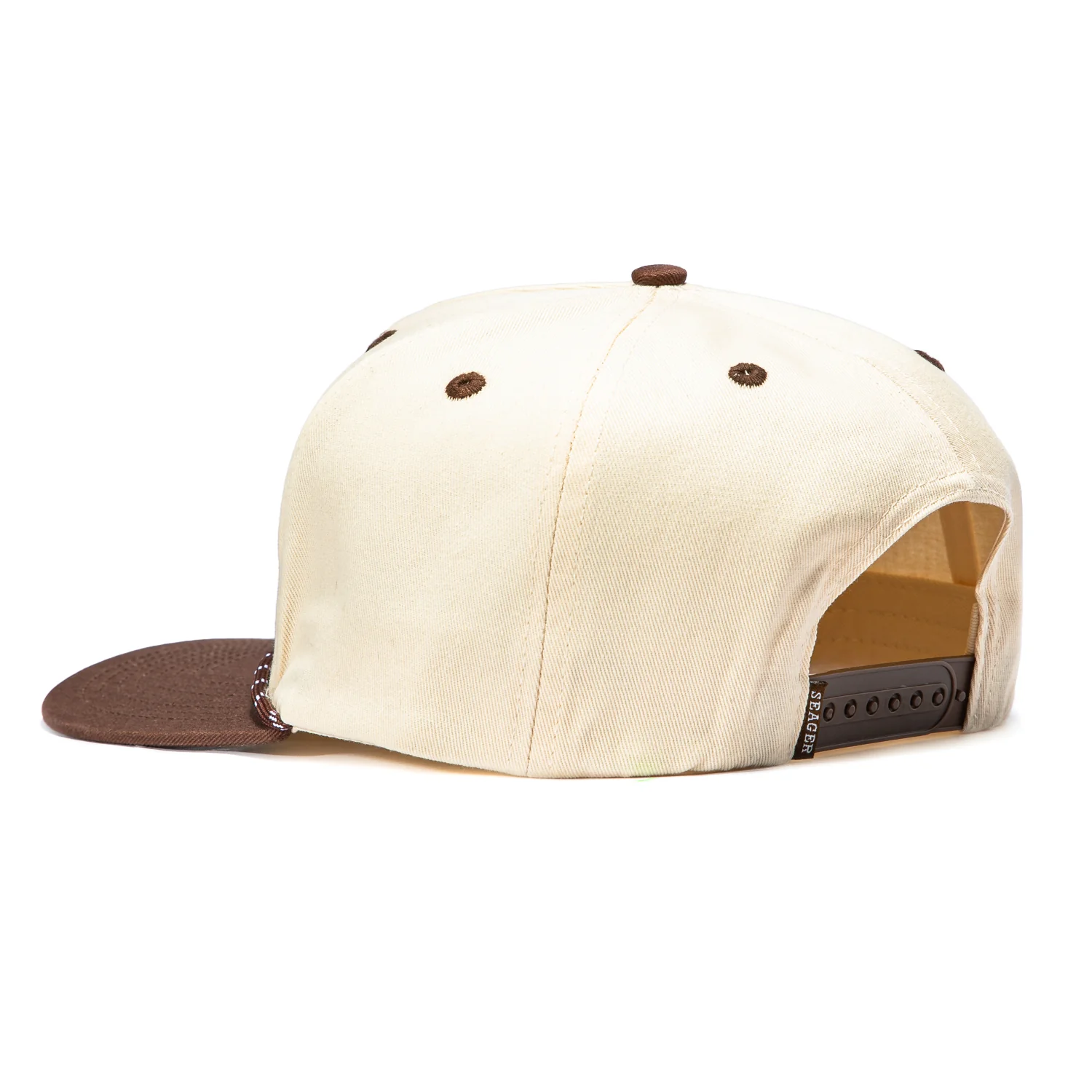 Seager Los Rios Twill Snapback Hat - Tan, Brown - Image 3