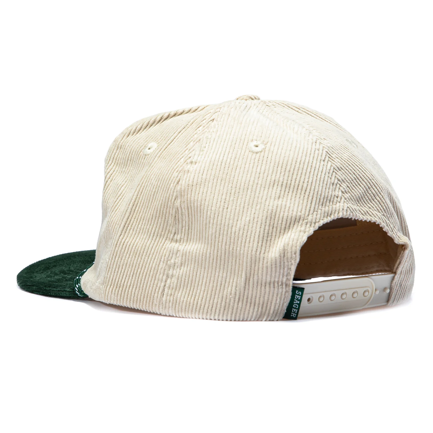 Seager Los Rios Corduroy Snapback Hat - Tan, Green - Image 2