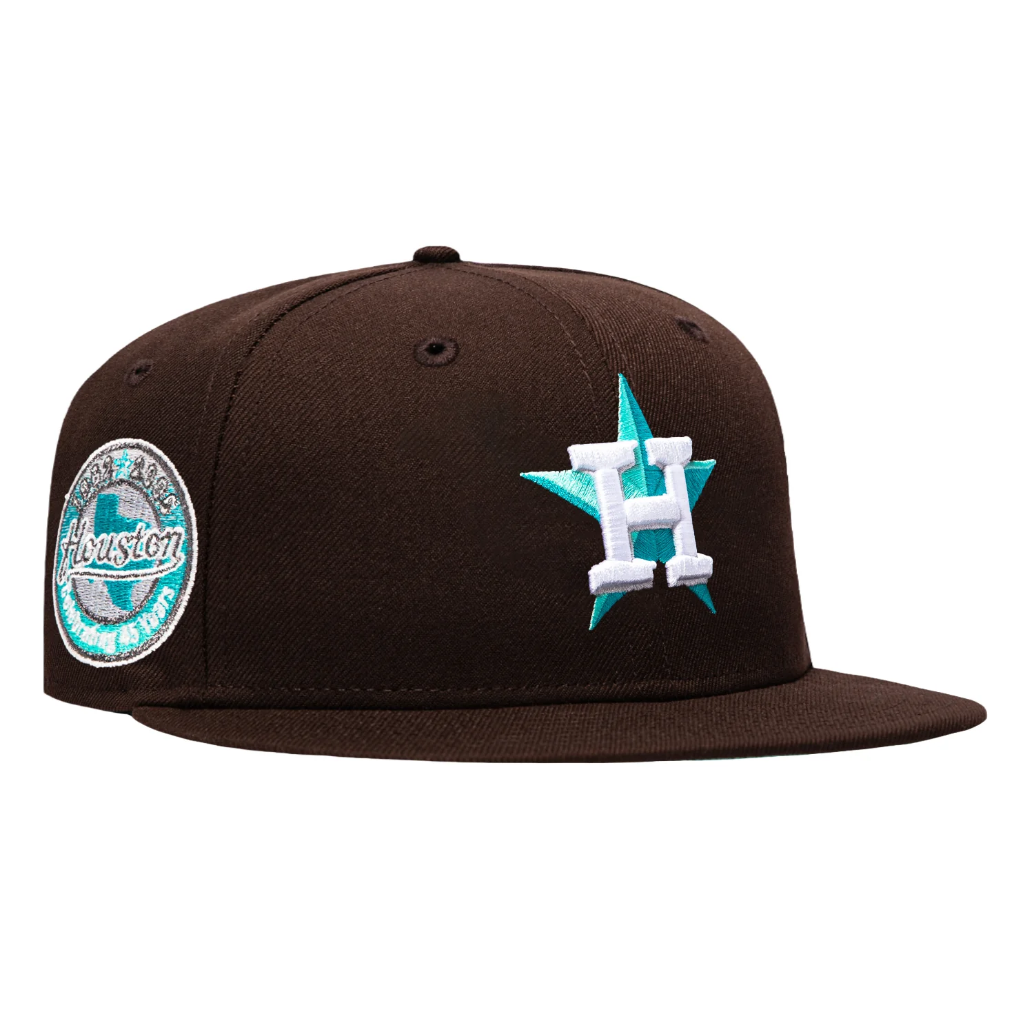 New Era 59Fifty Houston Astros 45th Anniversary Patch Sea Glass UV Hat - Brown