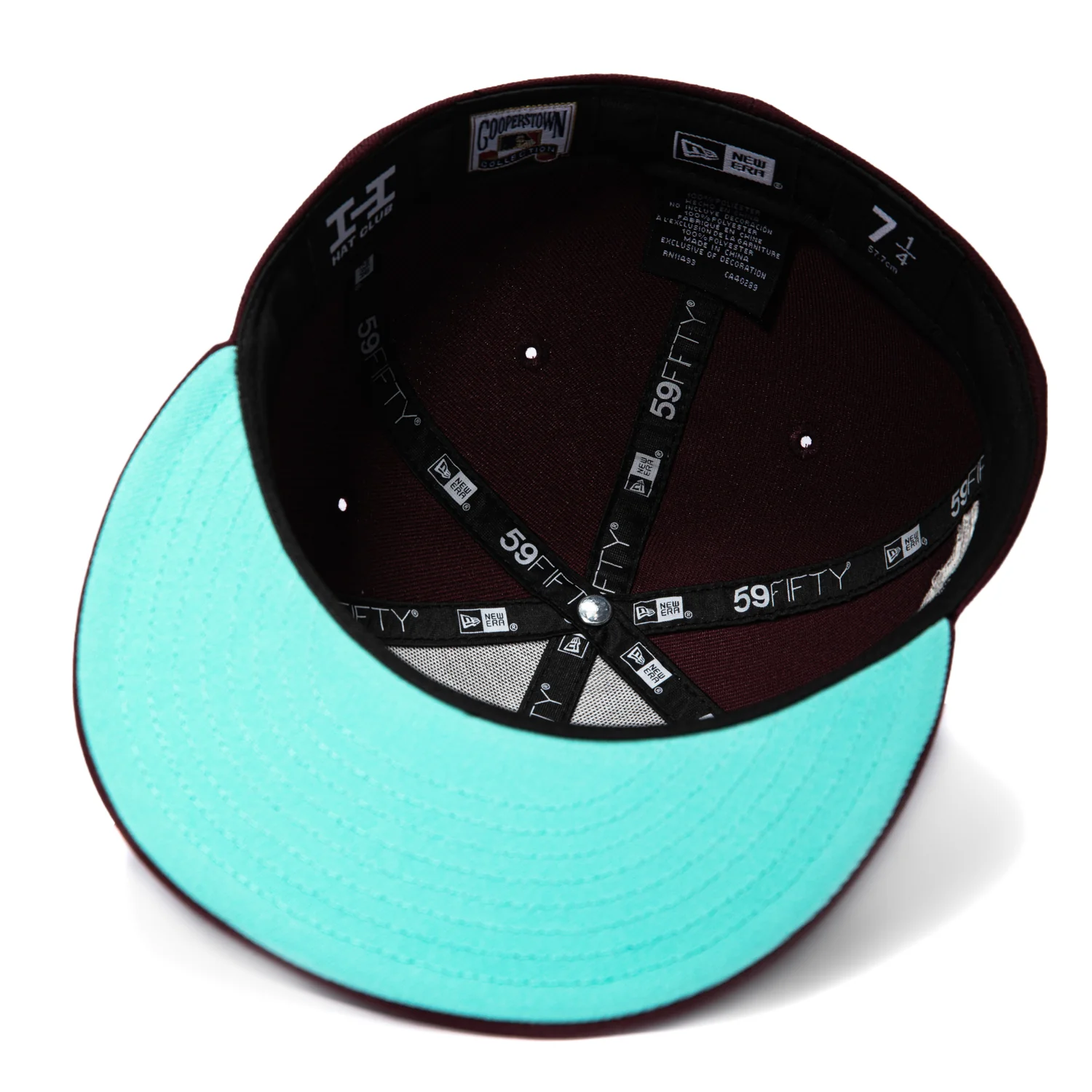 New Era 59Fifty Arizona Diamondbacks 25th Anniversary Patch Sea Glass UV Hat - Maroon - Image 2