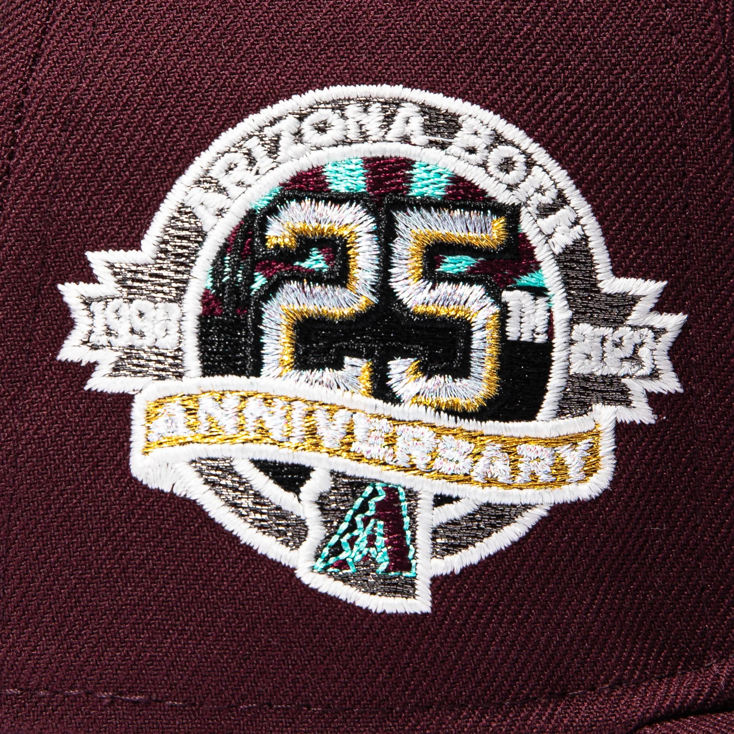 New Era 59Fifty Arizona Diamondbacks 25th Anniversary Patch Sea Glass UV Hat - Maroon - Image 5
