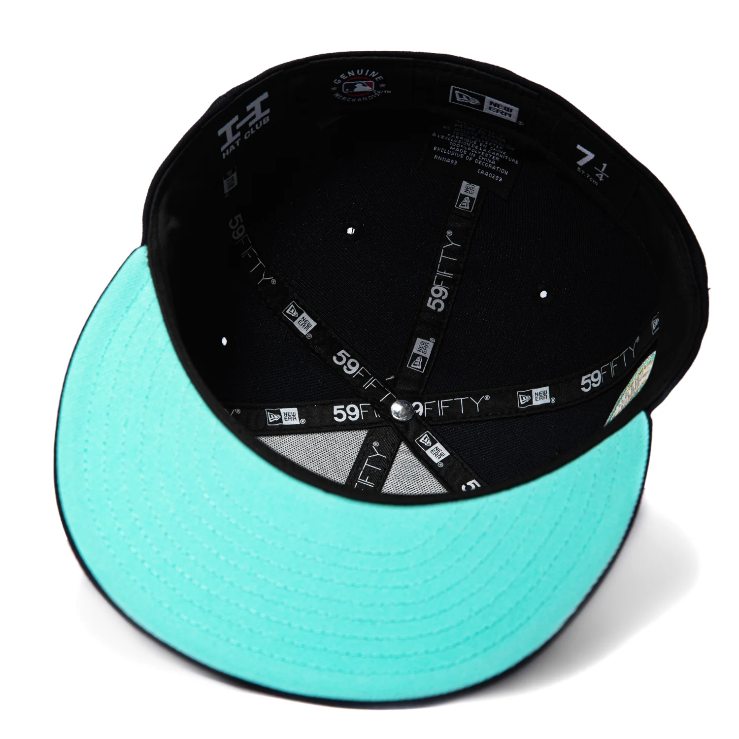 New Era 59Fifty Los Angeles Dodgers 2025 World Series Patch Sea Glass UV Hat - Navy - Image 2