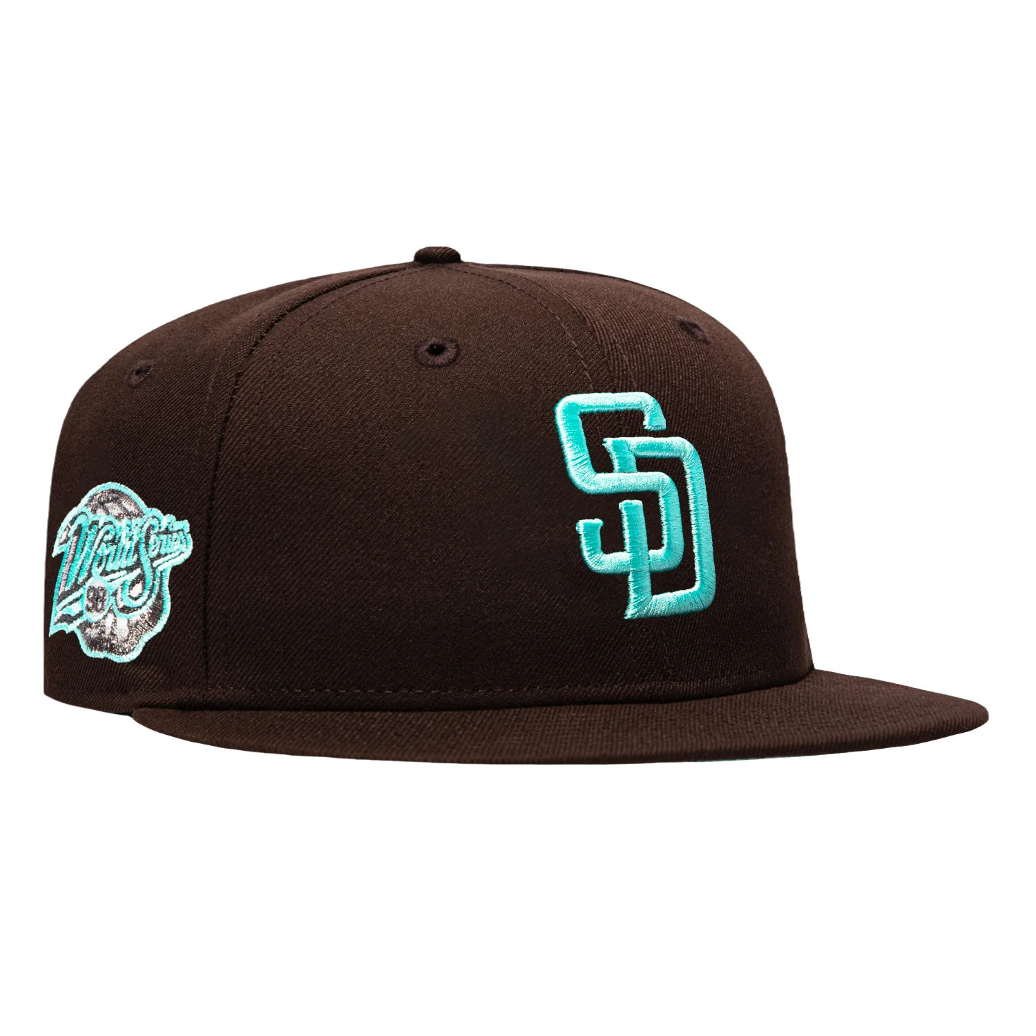 New Era 59Fifty San Diego Padres 1998 World Series Patch Sea Glass UV Hat - Brown