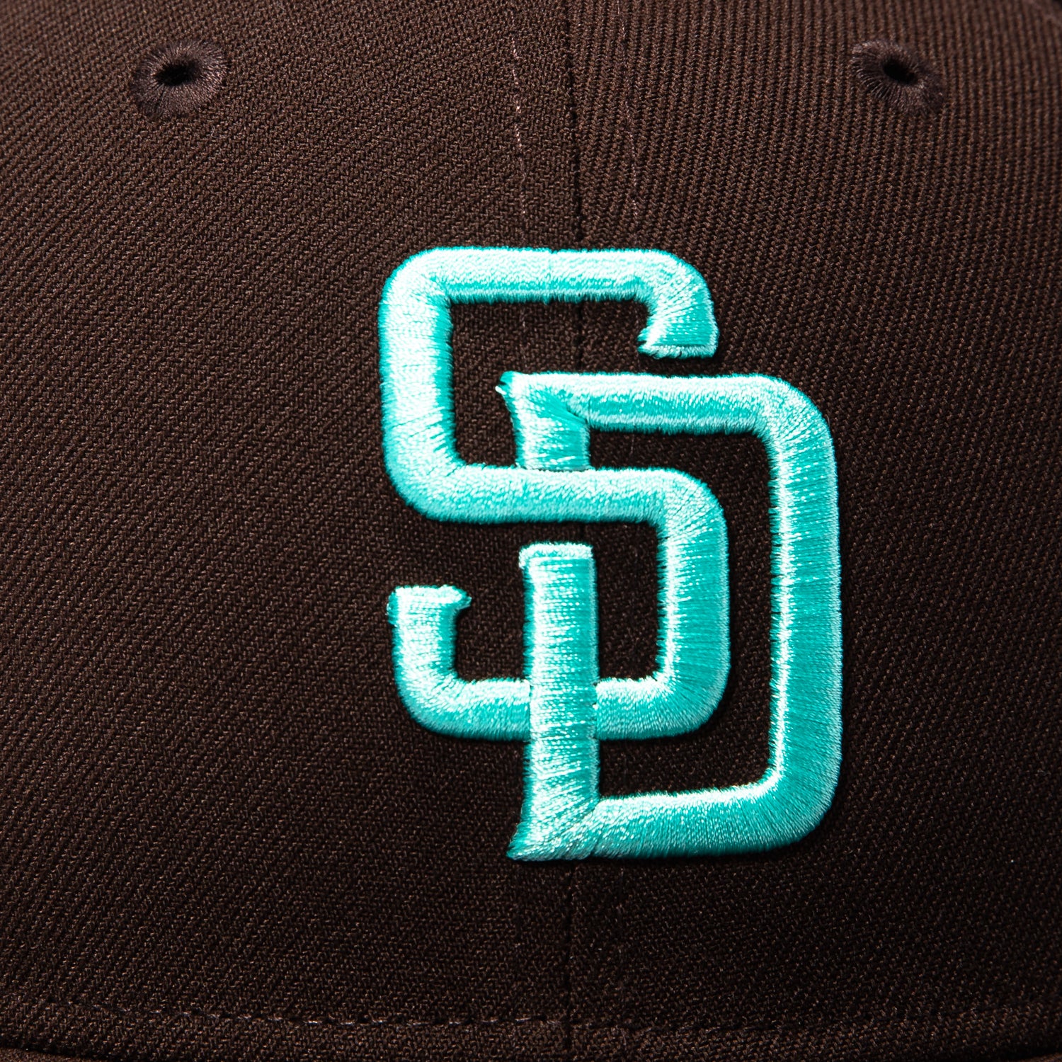 New Era 59Fifty San Diego Padres 1998 World Series Patch Sea Glass UV Hat - Brown - Image 4