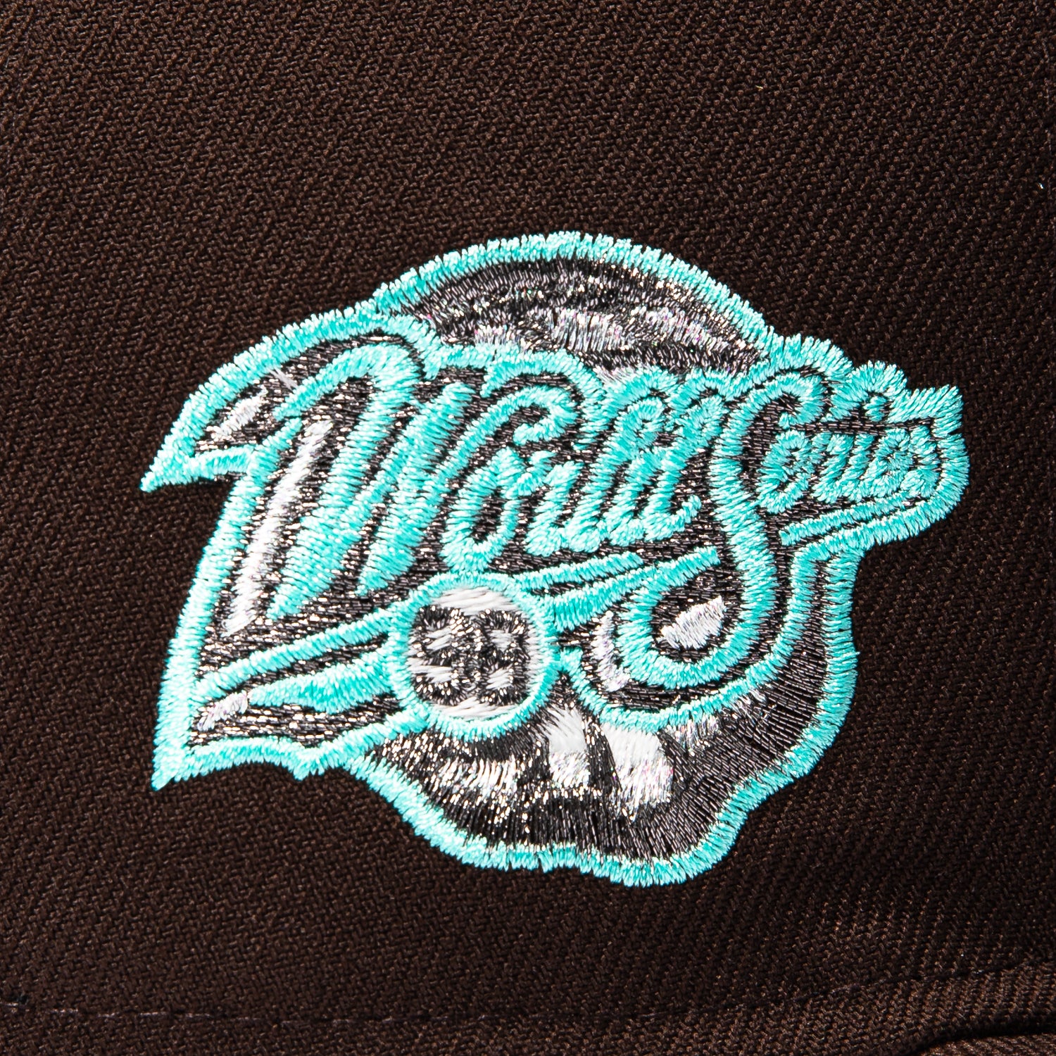 New Era 59Fifty San Diego Padres 1998 World Series Patch Sea Glass UV Hat - Brown - Image 5