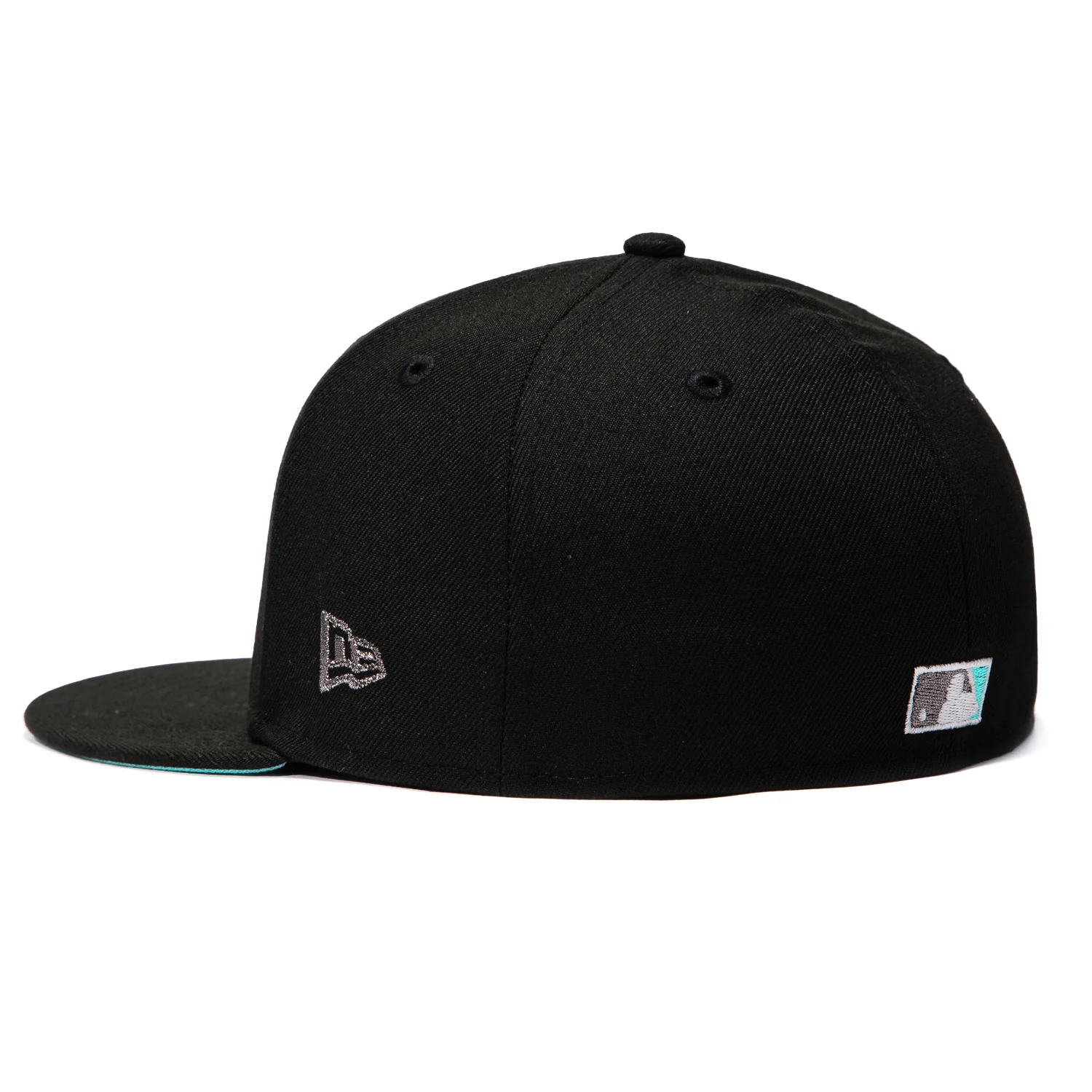 New Era 59Fifty Detroit Tigers 1984 World Series Patch Sea Glass UV Hat - Black - Image 3