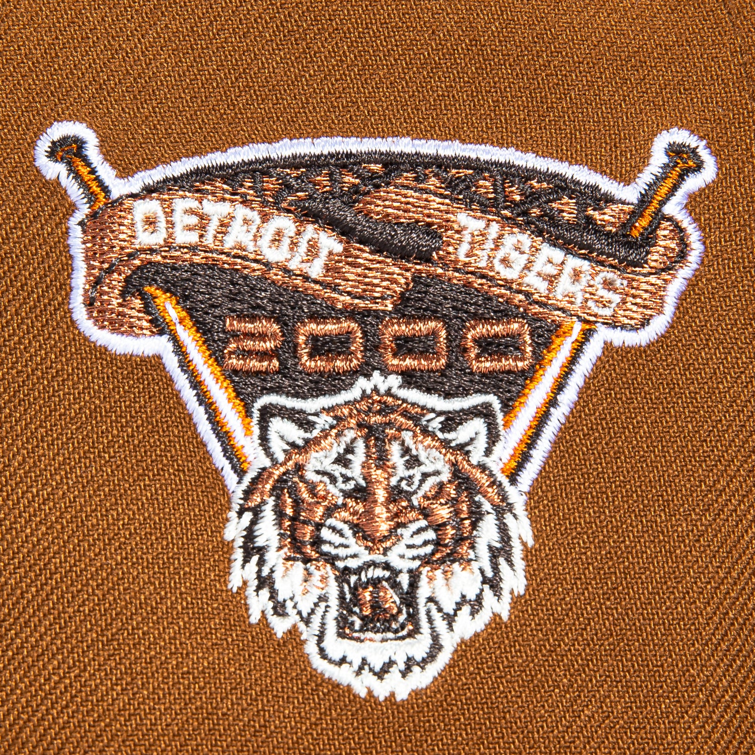 New Era 59Fifty Sepia Detroit Tigers 2000 Inaugural Patch Hat - Khaki, Brown - Image 5