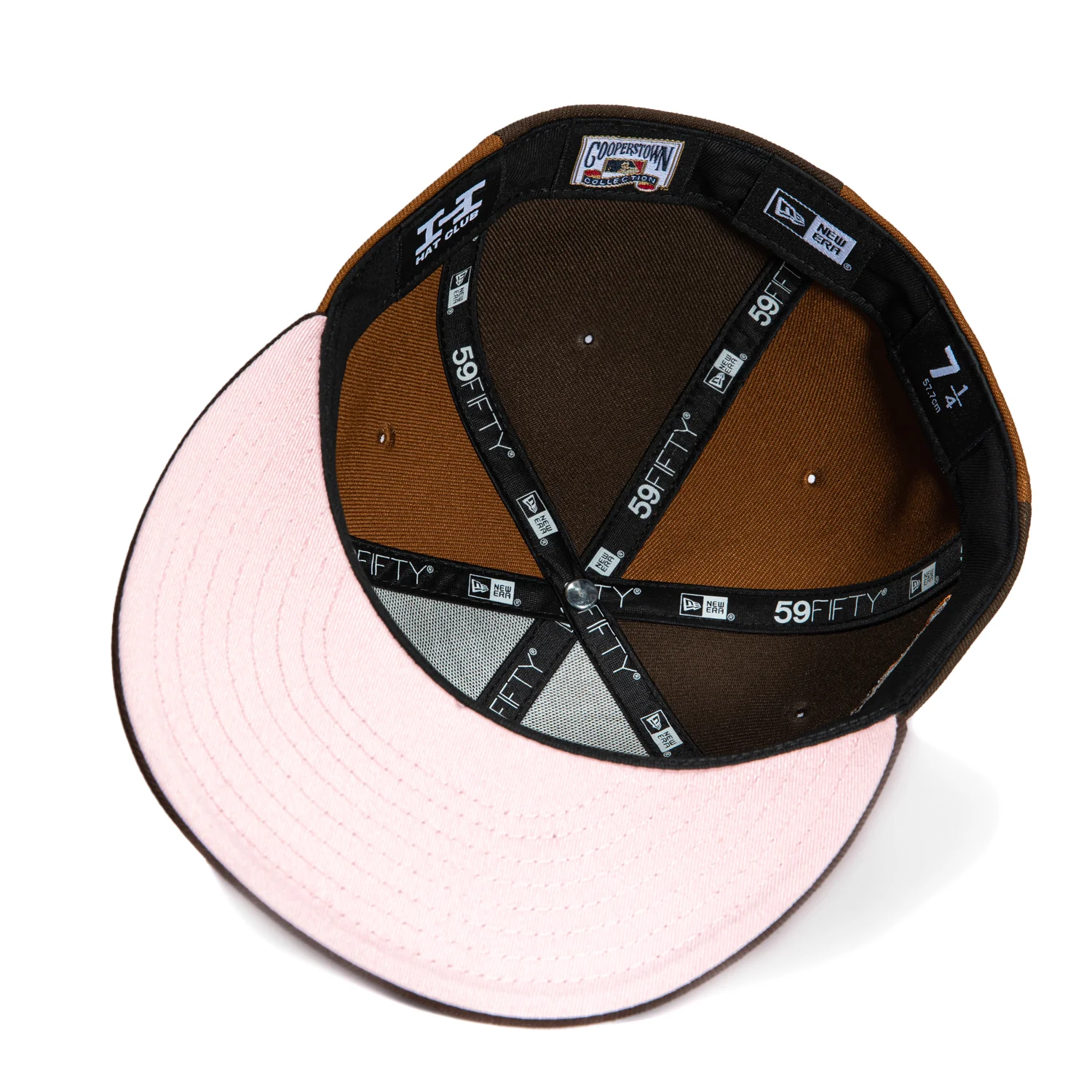 New Era 59Fifty Sepia New York Yankees 1996 World Series Patch Pinwheel Pink UV Hat - Khaki, Brown - Image 2