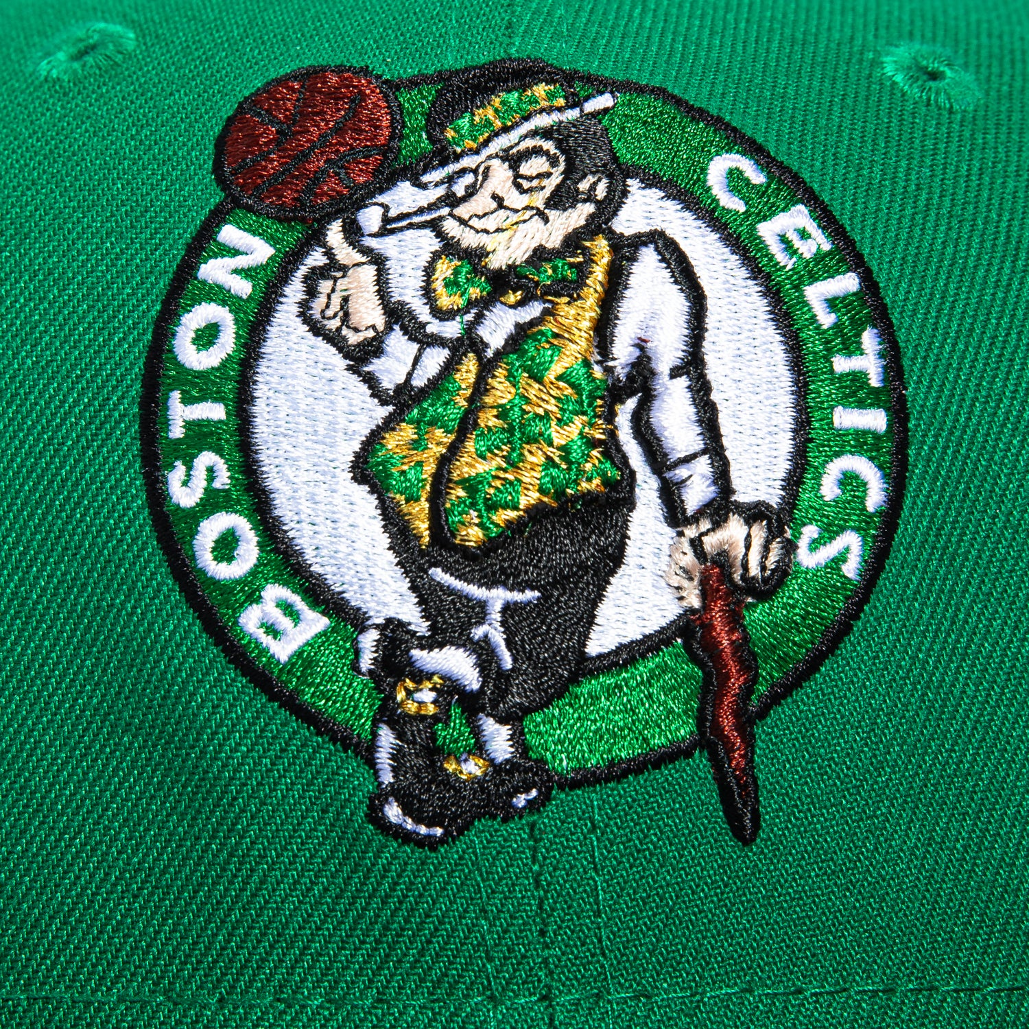 New Era 59Fifty Side Script Boston Celtics Script Patch Hat - Kelly, Black - Image 4