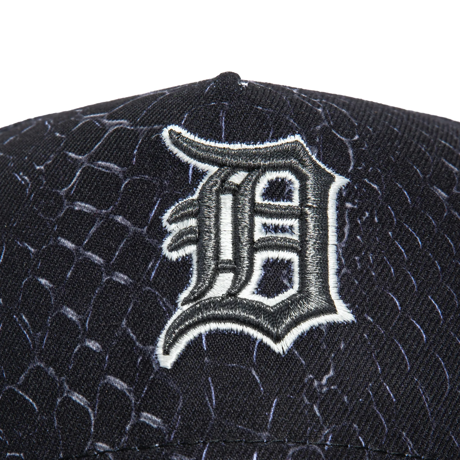 New Era 9Forty A-Frame Snake Skin Detroit Tigers Snapback Hat - Black, Graphite - Image 3