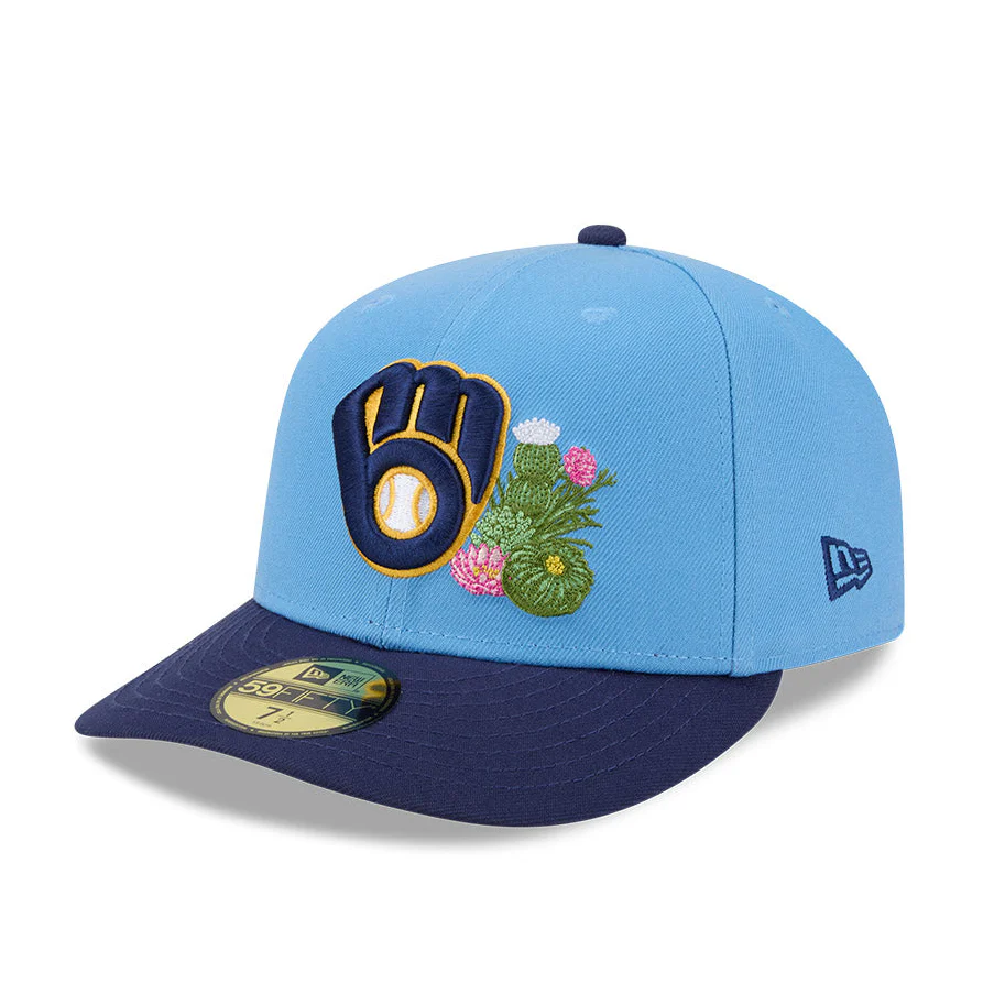 New Era 59Fifty Milwaukee Brewers 2026 Arizona Spring Training Pre-Curved Hat - Light Blue, Light Navy - Image 3