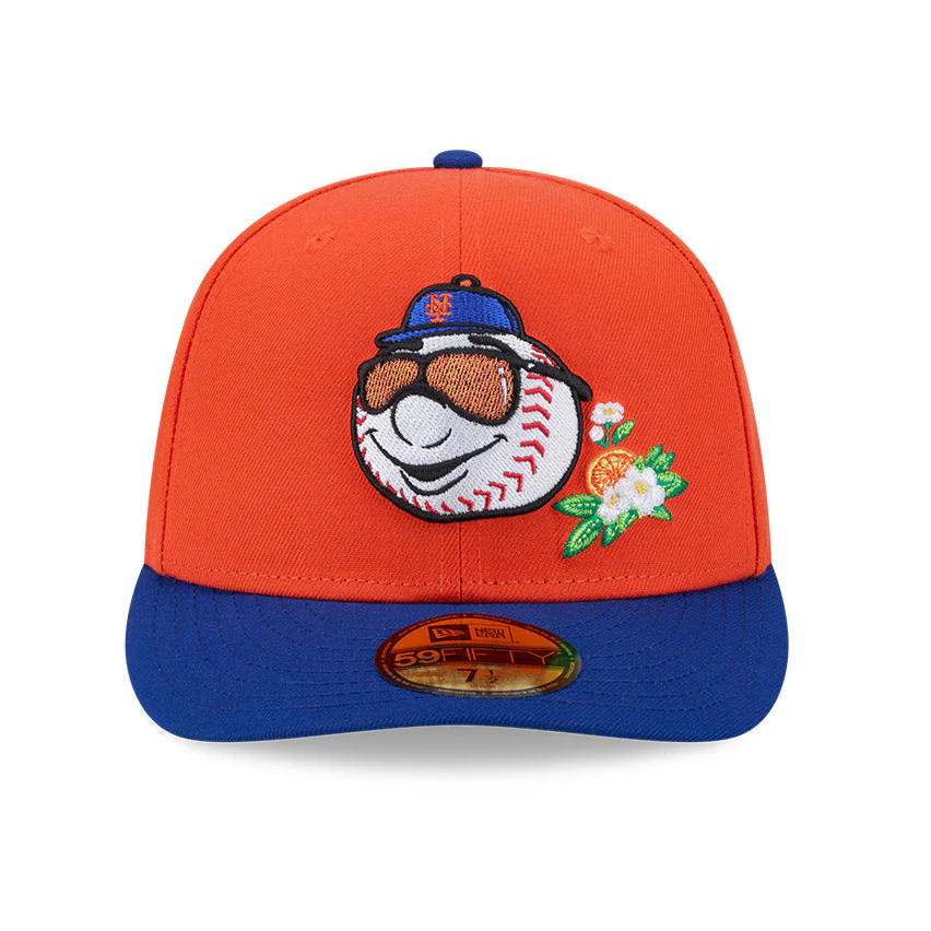 New Era 59Fifty New York Mets 2026 Florida Spring Training Pre-Curved Hat - Orange, Royal - Image 2
