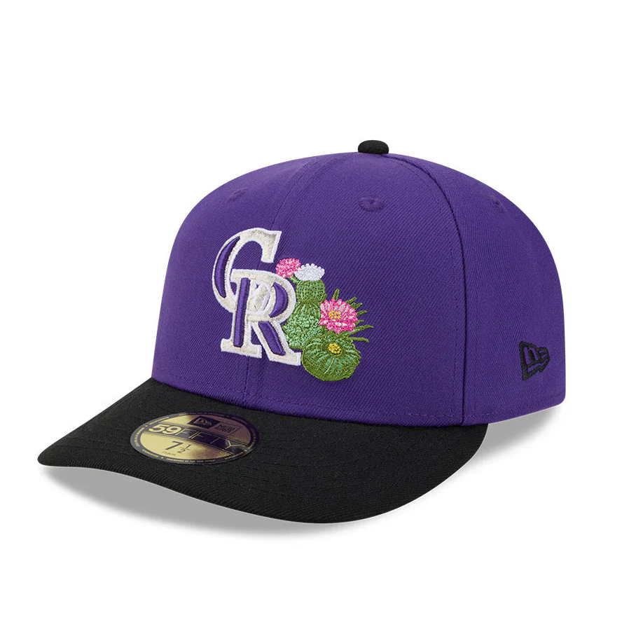 New Era 59Fifty Colorado Rockies 2026 Arizona Spring Training Pre-Curved Hat - Purple, Black - Image 3