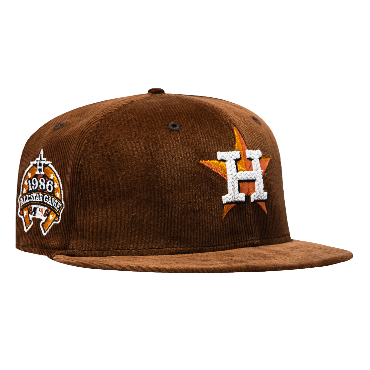 New Era 59Fifty Sugar & Spice Houston Astros 1986 All Star Game Patch Corduroy Hat - Brown