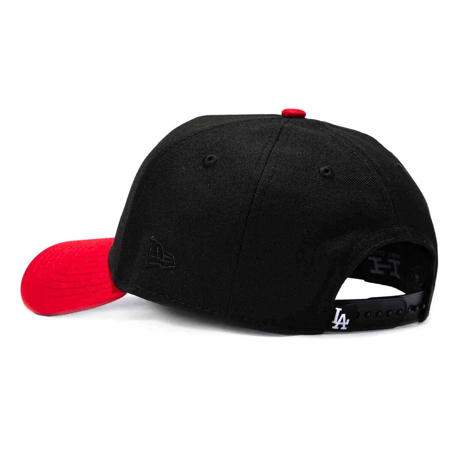 New Era 9Forty A-Frame Sugar & Spice Los Angeles Dodgers 100th Anniversary Patch Flame Snapback Hat - Black, Red - Image 2