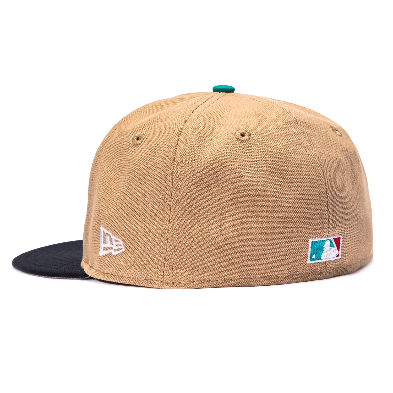 New Era 59Fifty Oakland Athletics 1988 World Series Patch Hat - Tan, Black - Image 3