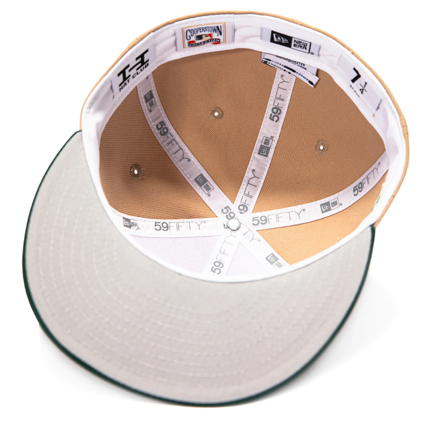 New Era 59Fifty Atlanta Braves 1999 World Series Patch Hat - Tan, Green - Image 2