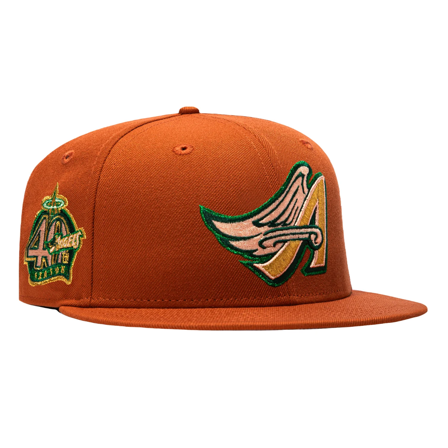 New Era 59Fifty Terra Cotta Los Angeles Angels 40th Anniversary Patch Hat - Burnt Orange
