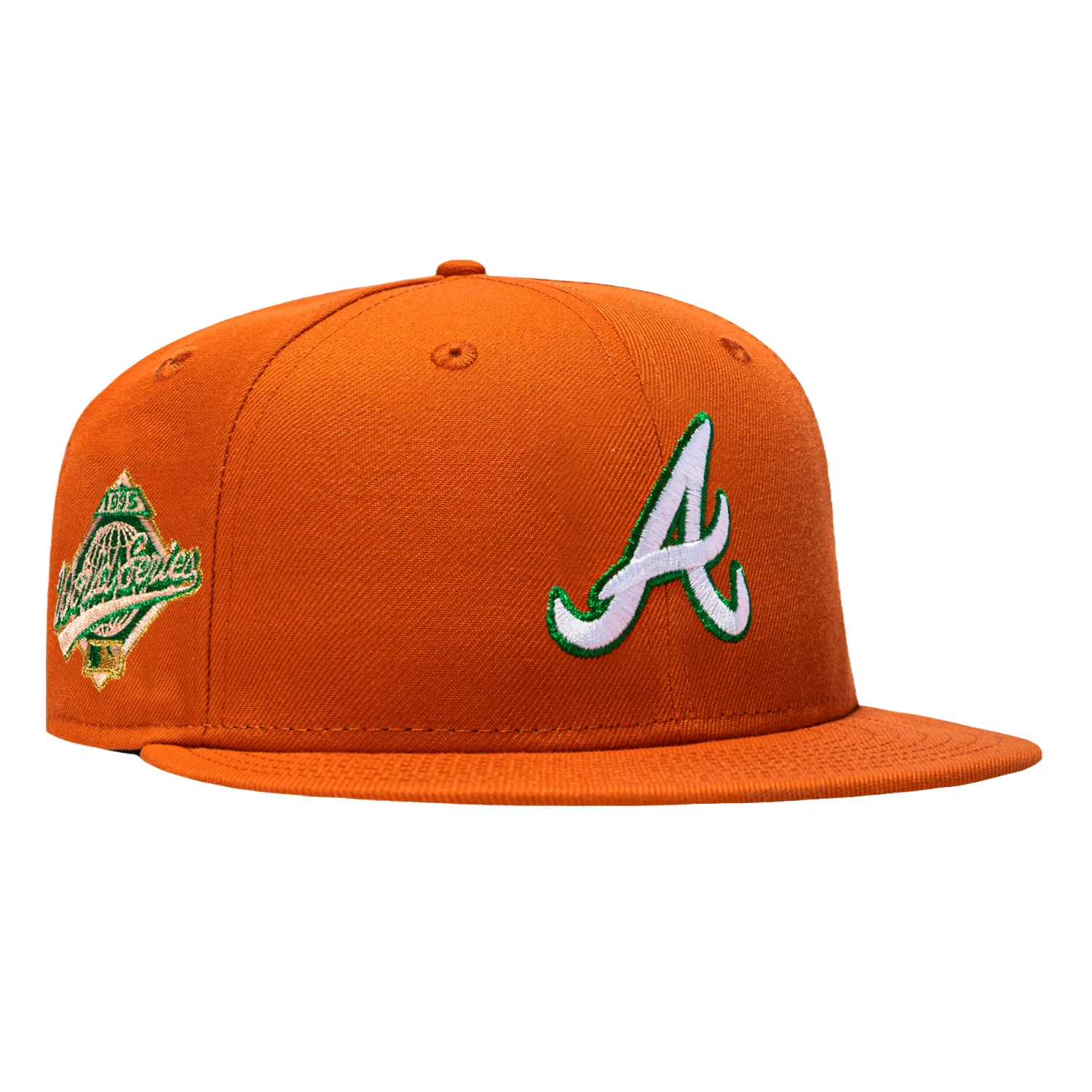 New Era 59Fifty Terra Cotta Atlanta Braves 1992 World Series Patch Hat - Light Burnt Orange