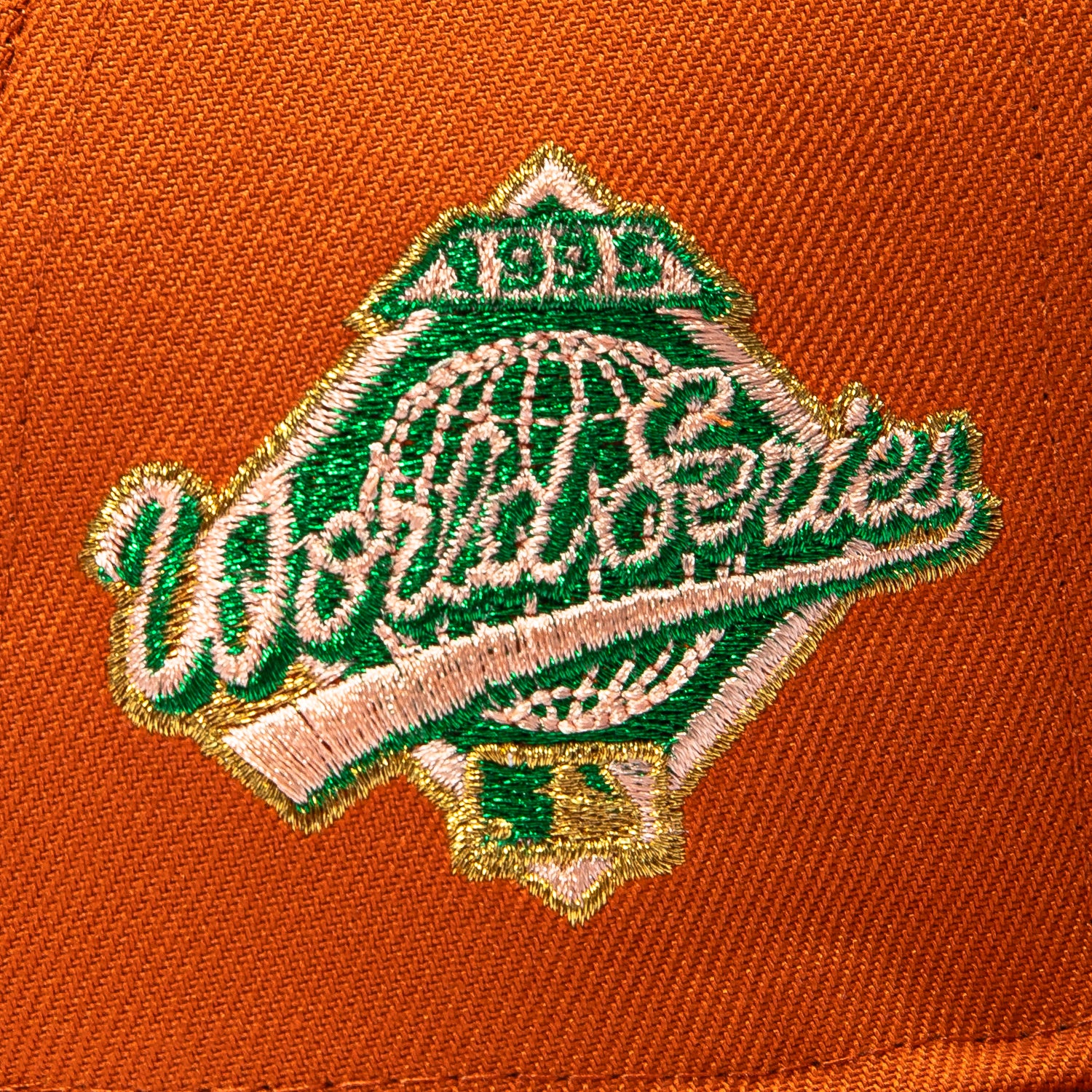 New Era 59Fifty Terra Cotta Atlanta Braves 1992 World Series Patch Hat - Light Burnt Orange - Image 5