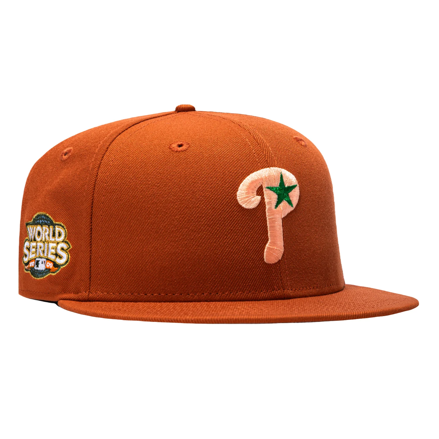 New Era 59Fifty Terra Cotta Philadelphia Phillies 2009 World Series Patch Hat - Burnt Orange