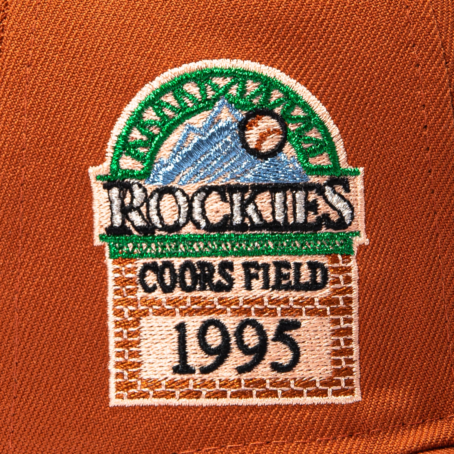 New Era 59Fifty Terra Cotta Colorado Rockies 1995 Inaugural Patch Hat - Burnt Orange - Image 5
