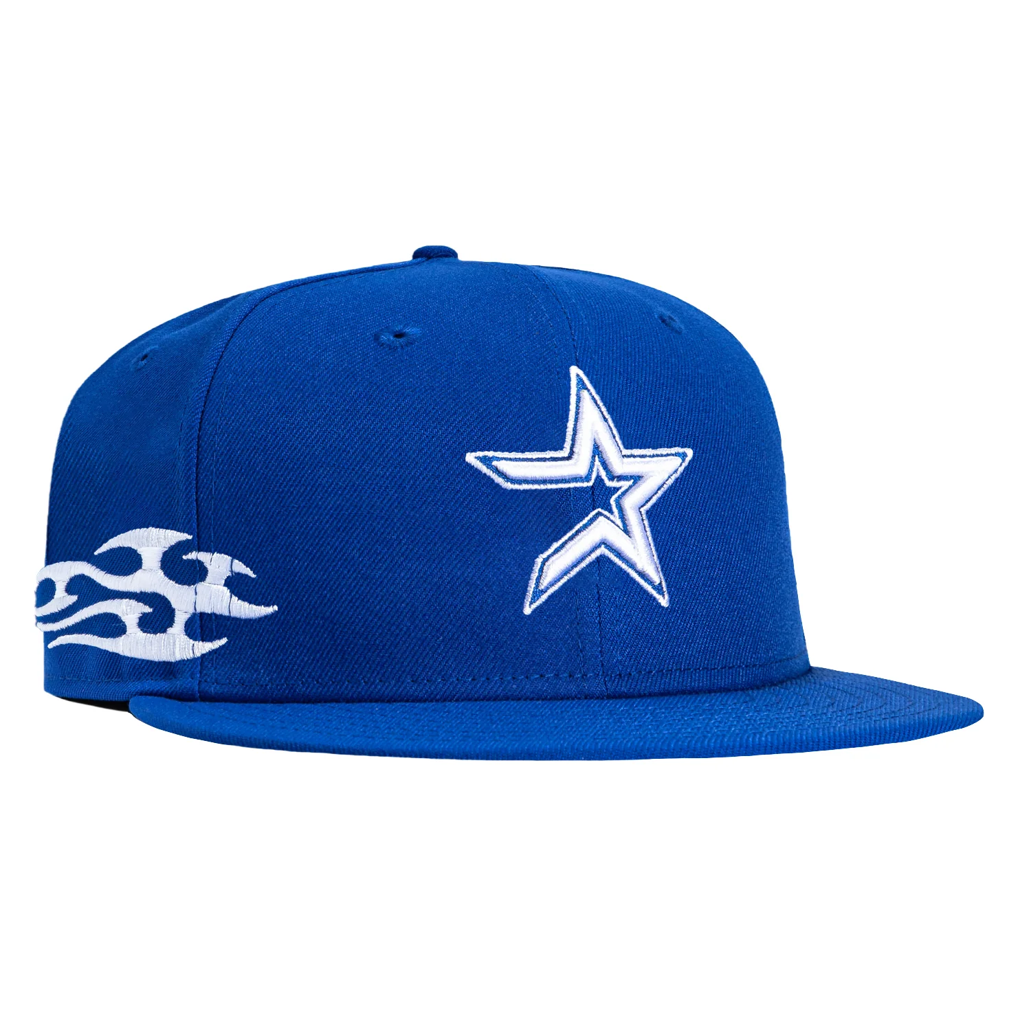 New Era 59Fifty Houston Astros Tribal Tattoo Stitching Patch 2000 Hat - Royal, White