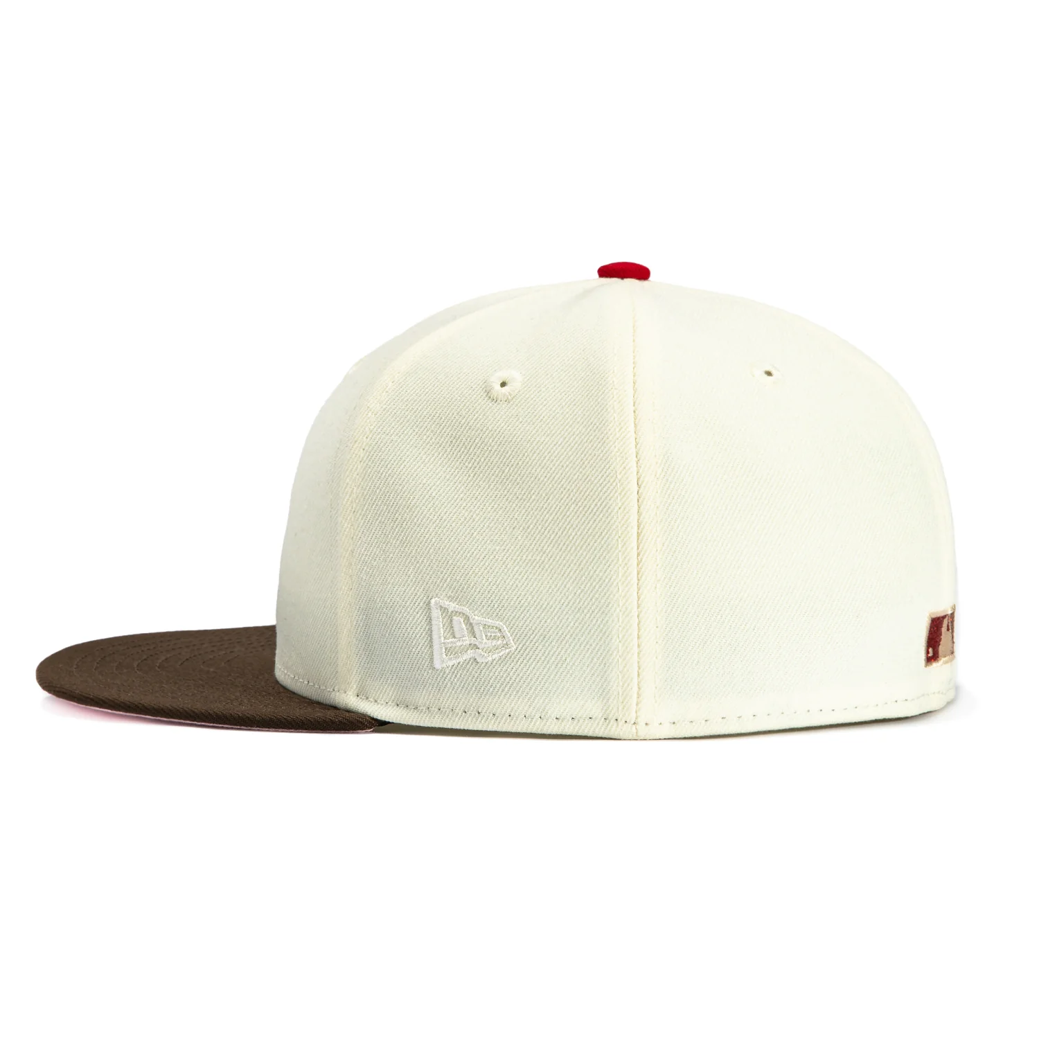 New Era 59Fifty Valentine's Day Los Angeles Dodgers 50th Anniversary Patch Hat - White, Brown - Image 3