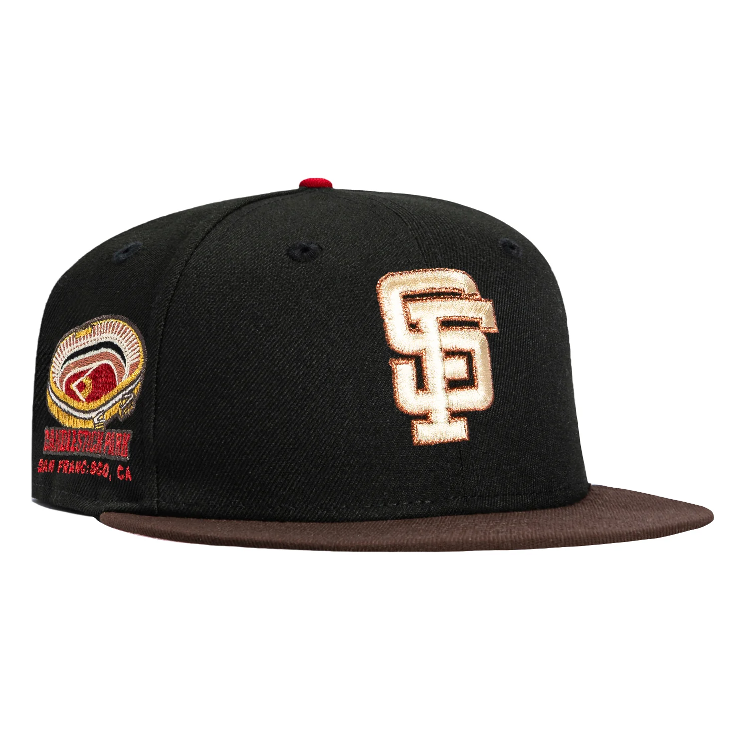 New Era 59Fifty Valentine's Day San Francisco Giants Candlestick Park Patch Hat - Black, Brown