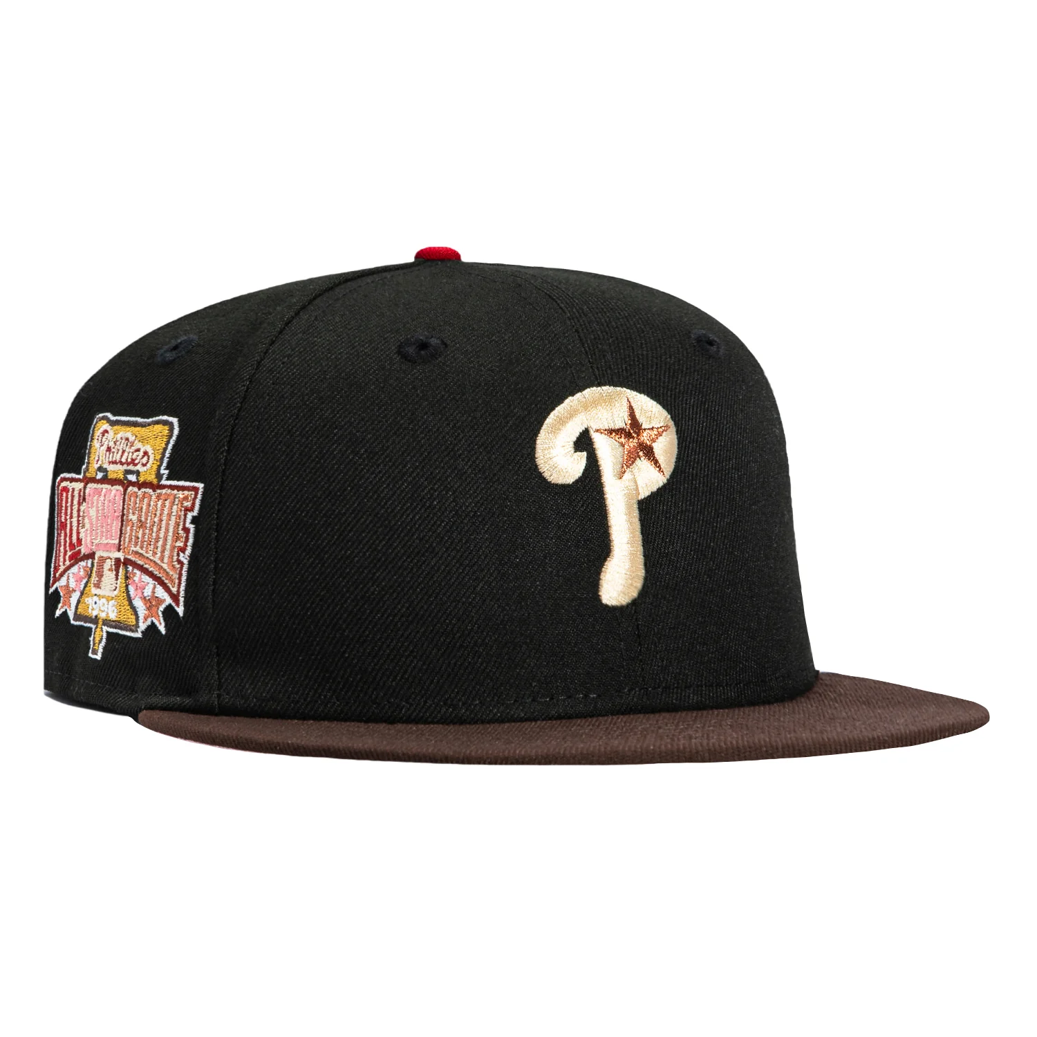 New Era 59Fifty Valentine's Day Philadelphia Phillies 1996 All Star Game Patch Alternate Hat - Black, Brown