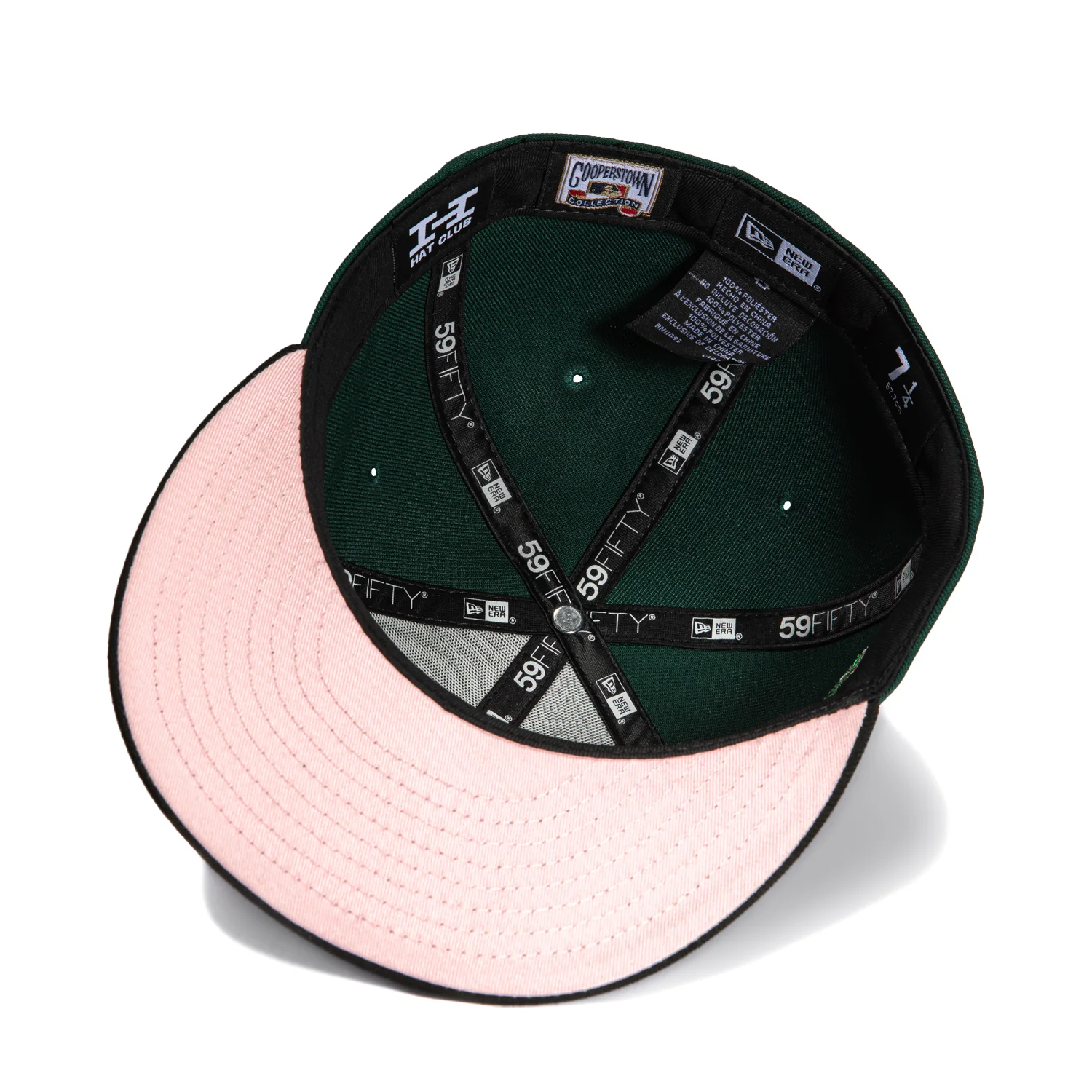 New Era 59Fifty Valentine's Day New York Yankees 1949 World Series Patch Rose Hat - Green, Black - Image 2