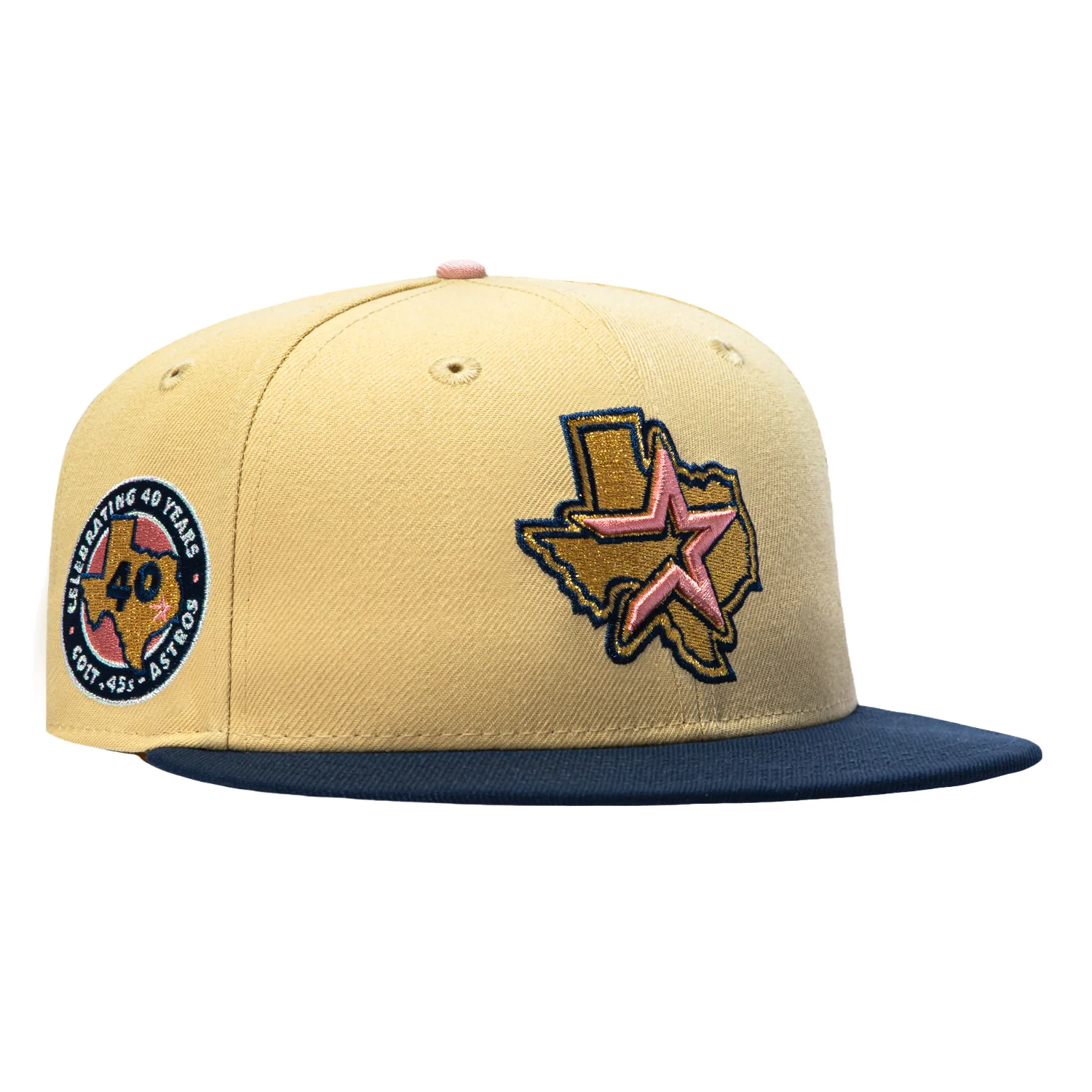 New Era 59Fifty Ante Up Houston Astros 40th Anniversary Patch 2000 Alternate Hat - Tan, Navy
