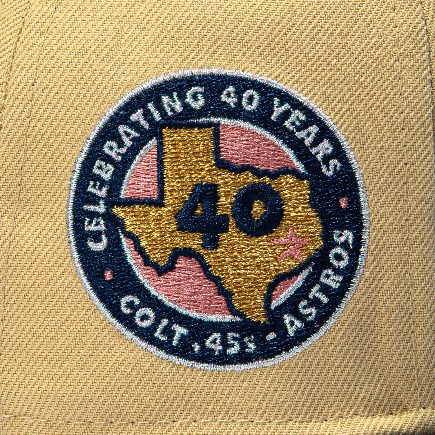 New Era 59Fifty Ante Up Houston Astros 40th Anniversary Patch 2000 Alternate Hat - Tan, Navy - Image 5