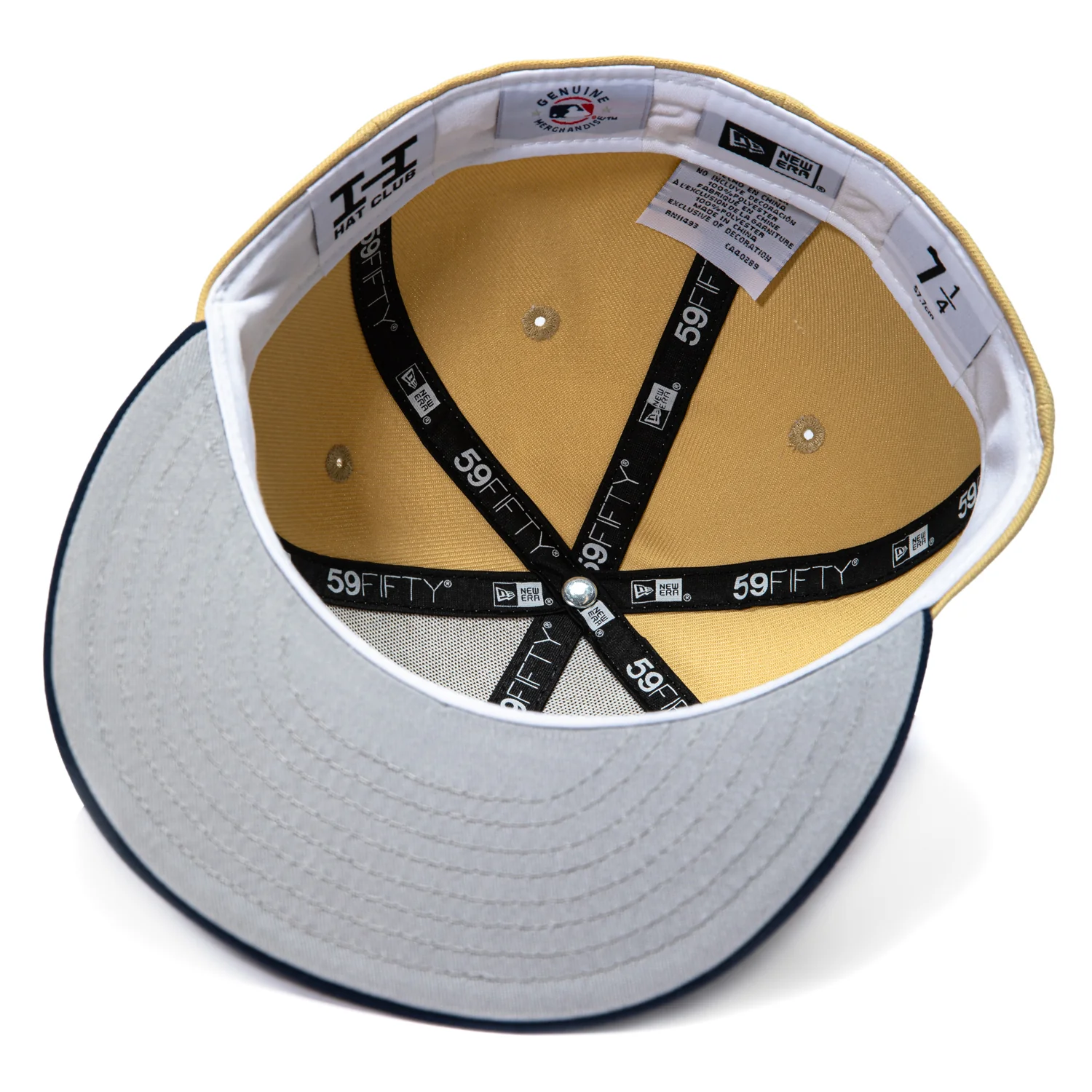 New Era 59Fifty Ante Up Tampa Bay Rays 25th Anniversary Patch Word Hat - Tan, Navy - Image 2