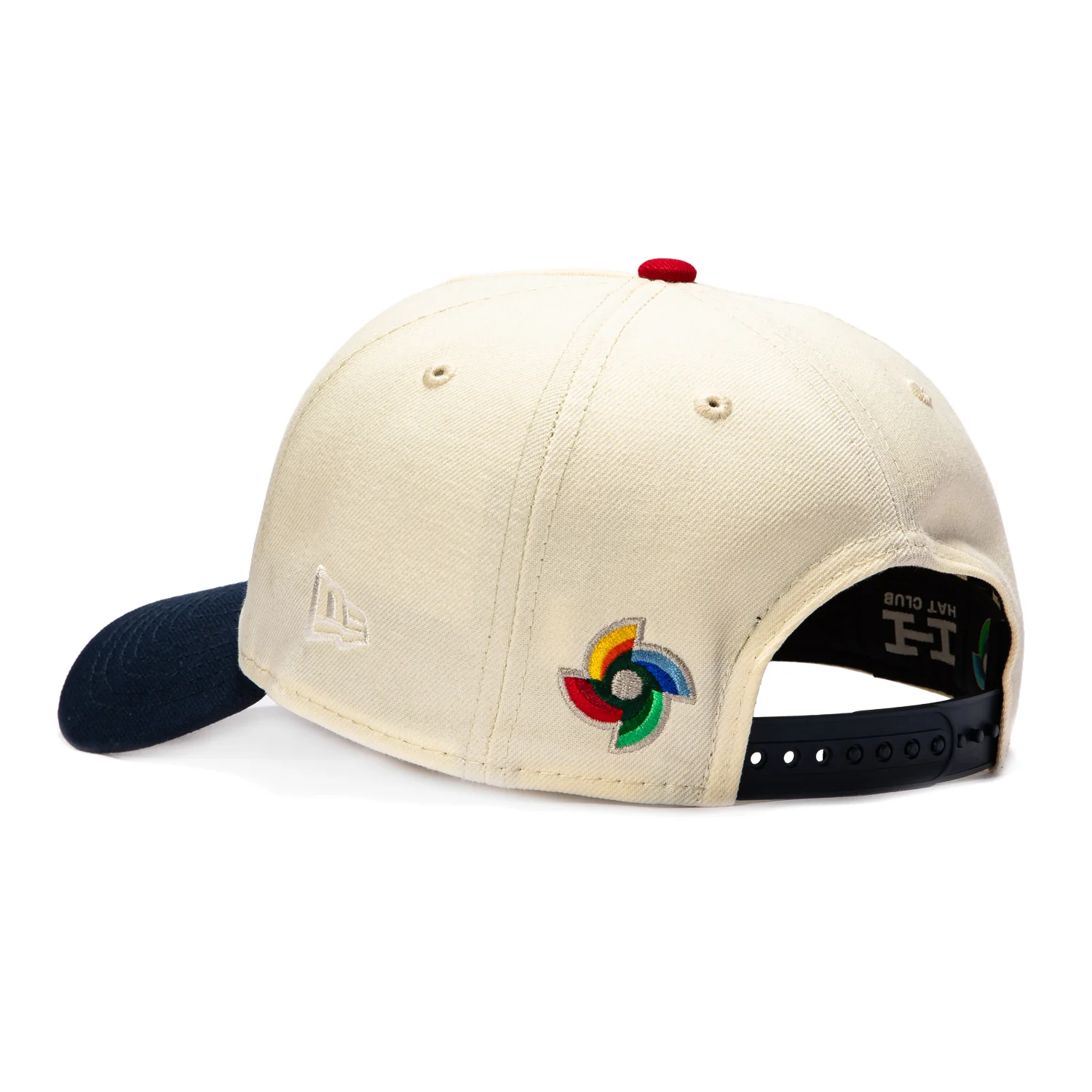 New Era 9Forty A-Frame Japan 2026 World Baseball Classic Japan Flag Patch Snapback Hat - White, Navy - Image 2