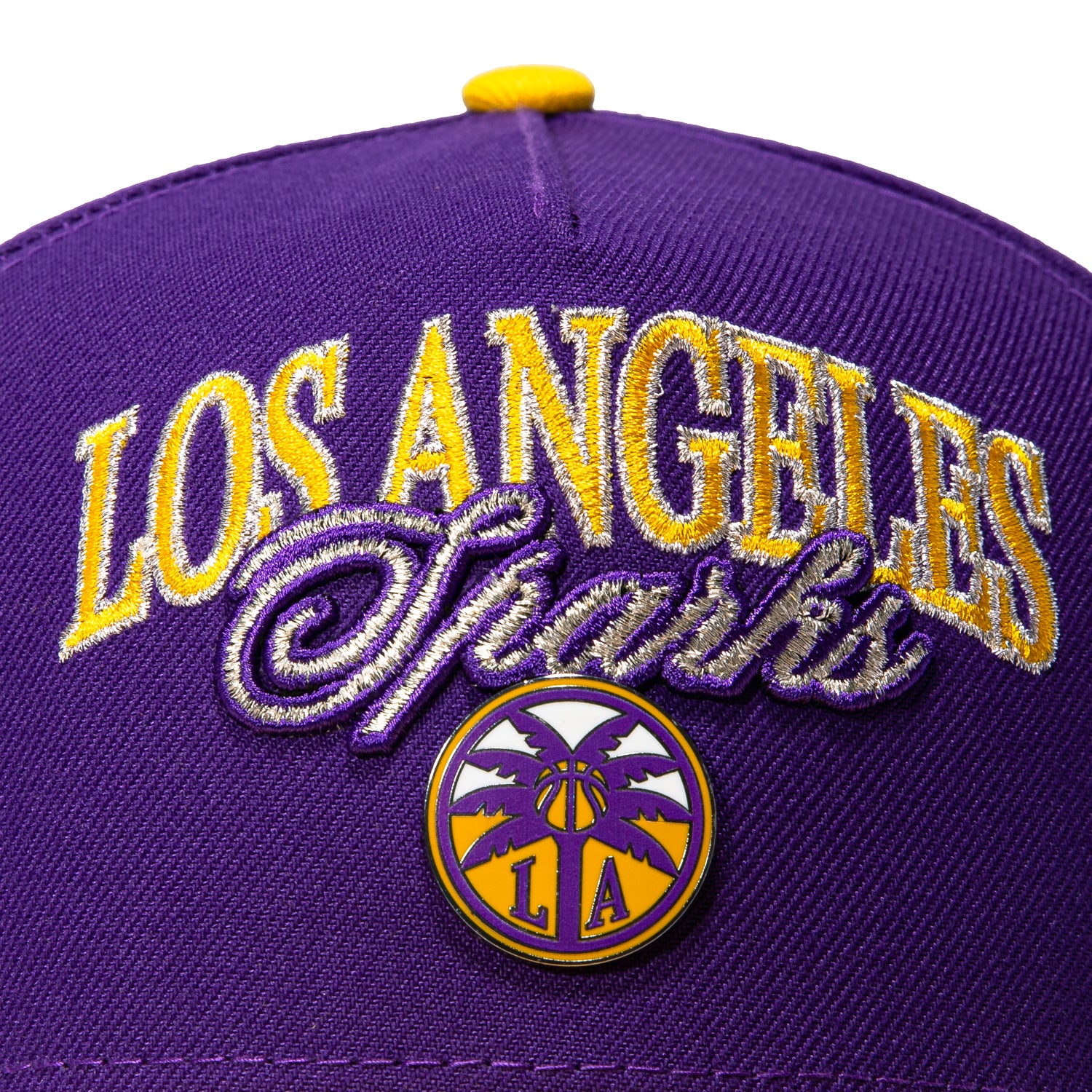 New Era 9Forty A-Frame 2026 WNBA Tip Off Los Angeles Sparks Snapback Hat - Purple, Gold - Image 3