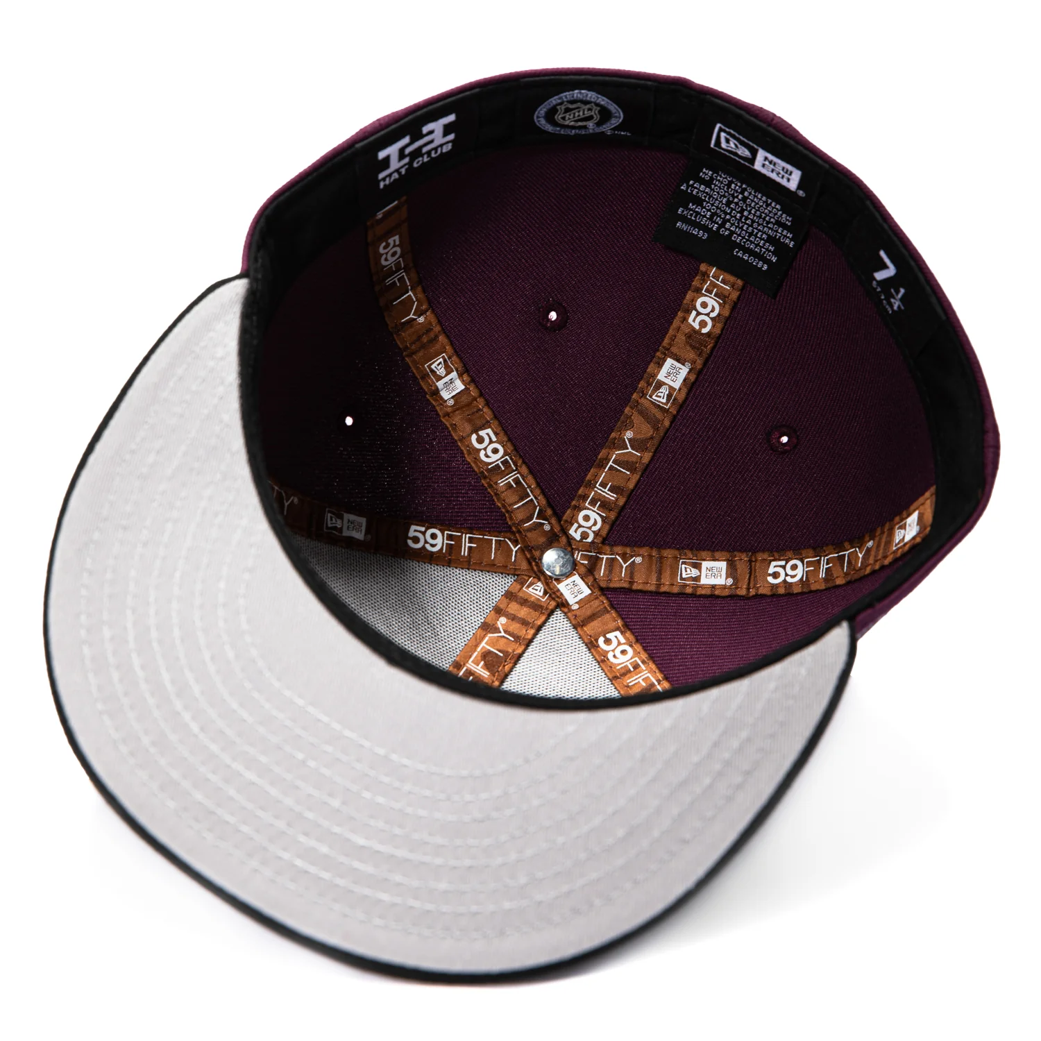 New Era 59Fifty Wood Grain Los Angeles Kings Inaugural Patch Hat - Maroon, Black - Image 2