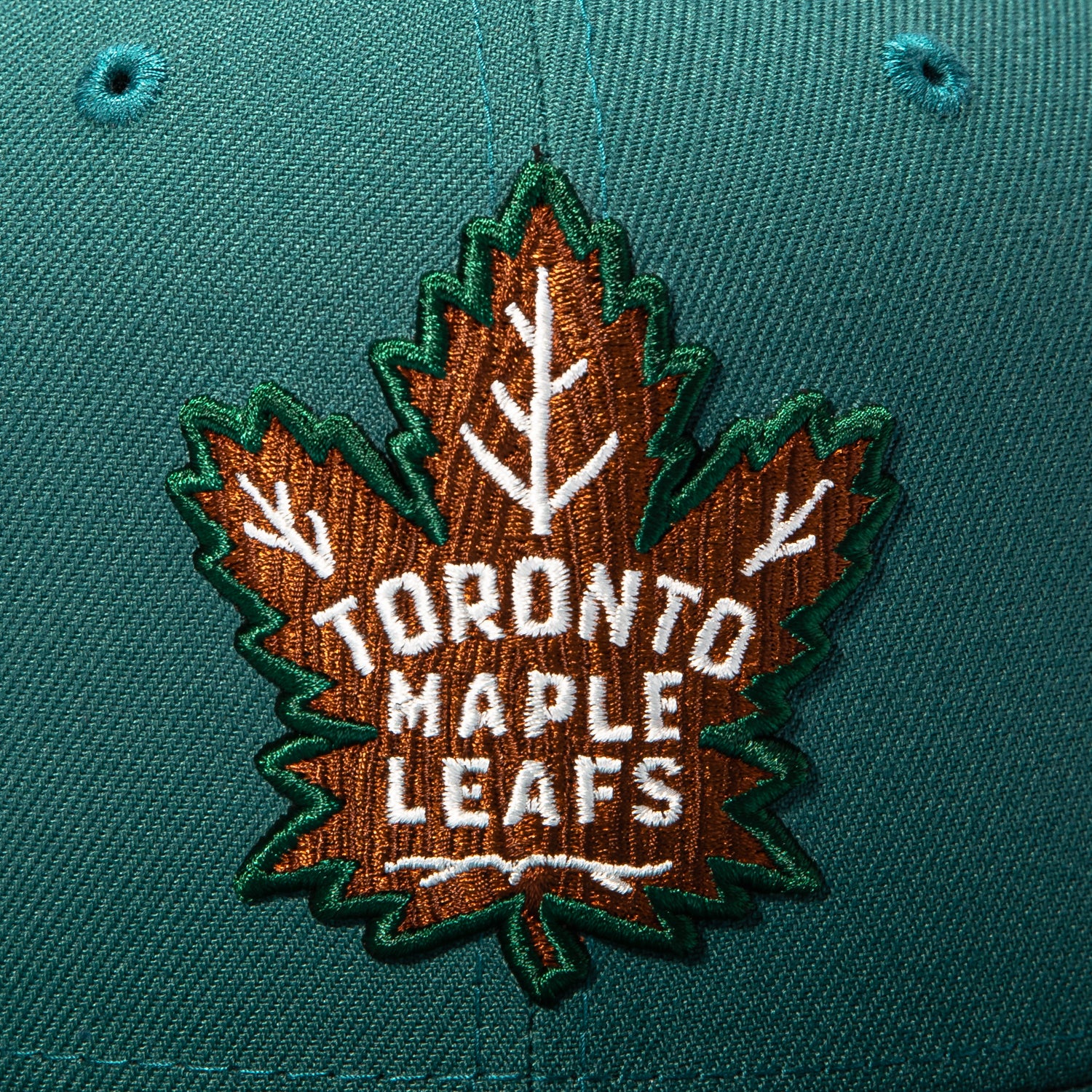 New Era 59Fifty Wood Grain Toronto Maple Leafs 2024 All Star Game Patch Hat - Green - Image 4