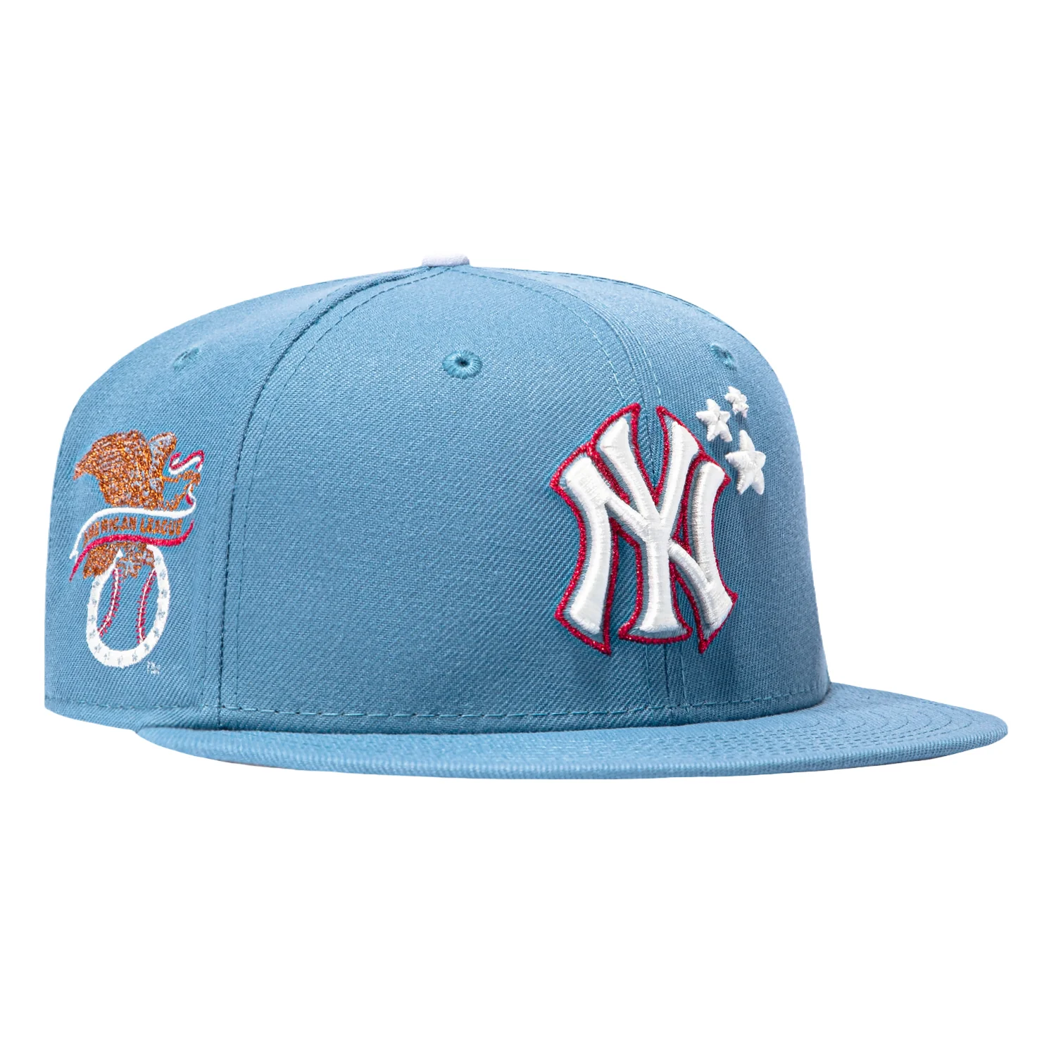 New Era 59Fifty Trophy Tour New York Yankees American League Eagle Patch Stars Hat - Indigo